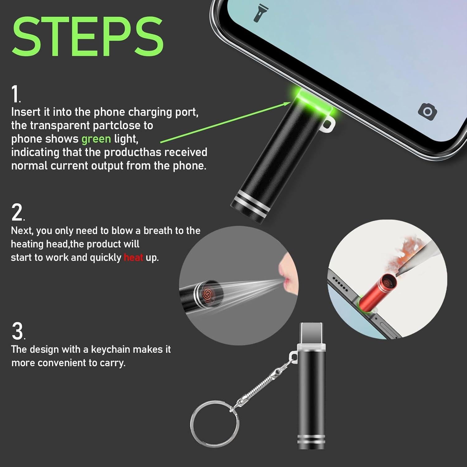 Encendedor Eléctrico USB-C Blowing it II a Prueba de Viento