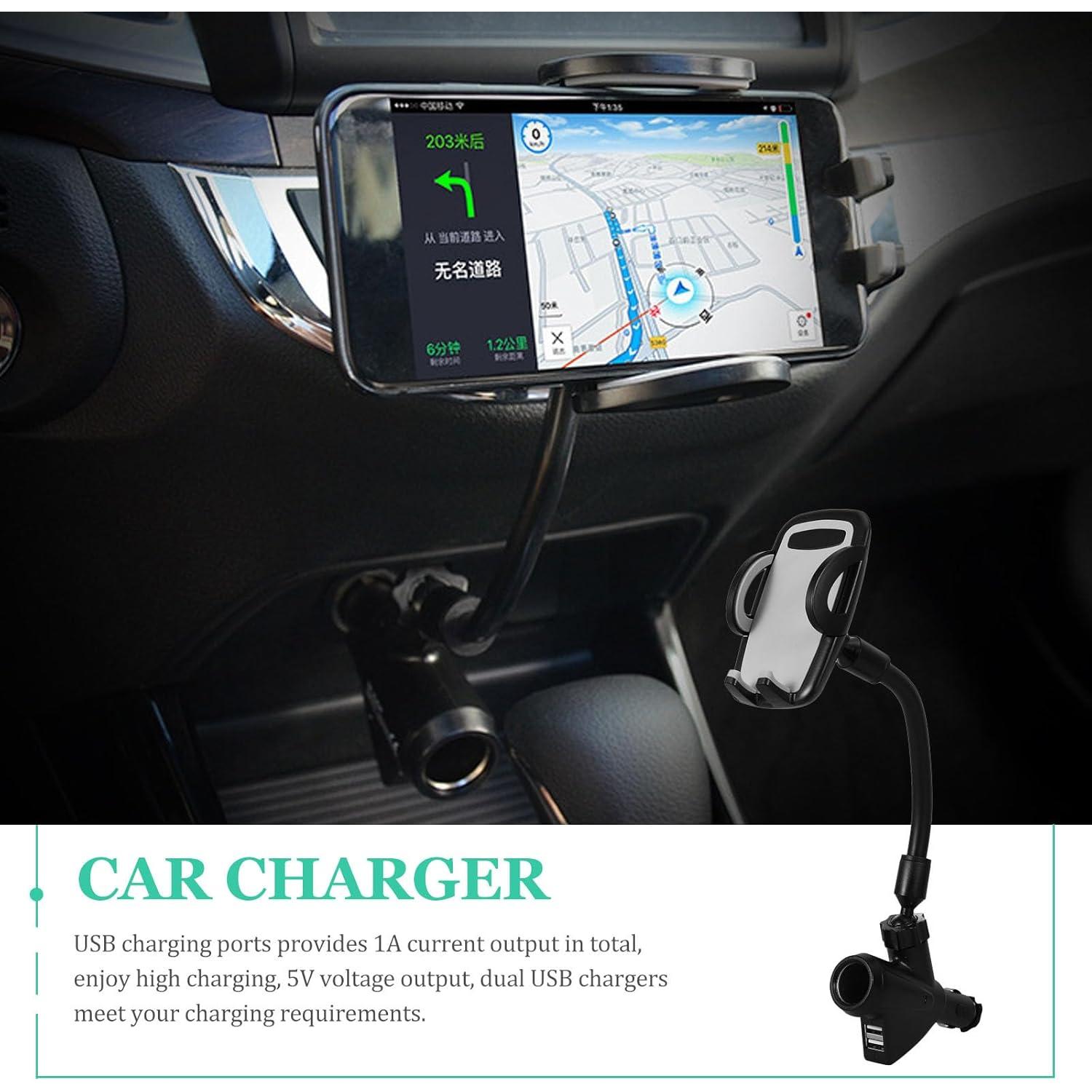 Soporte para Teléfono Veemoon + Cargador de Coche Dual USB