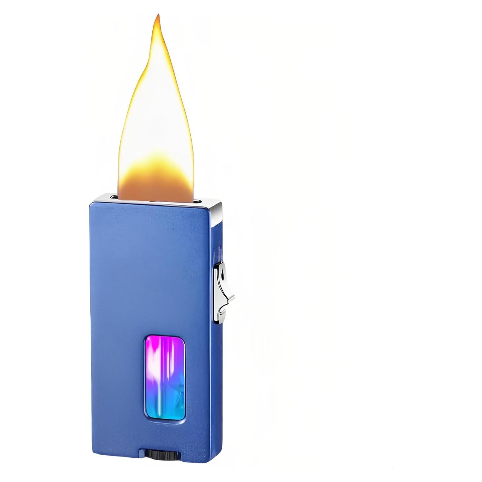 Encendedor Recargable NINSI Azul con Llama Ancha y Sensor de Gravedad