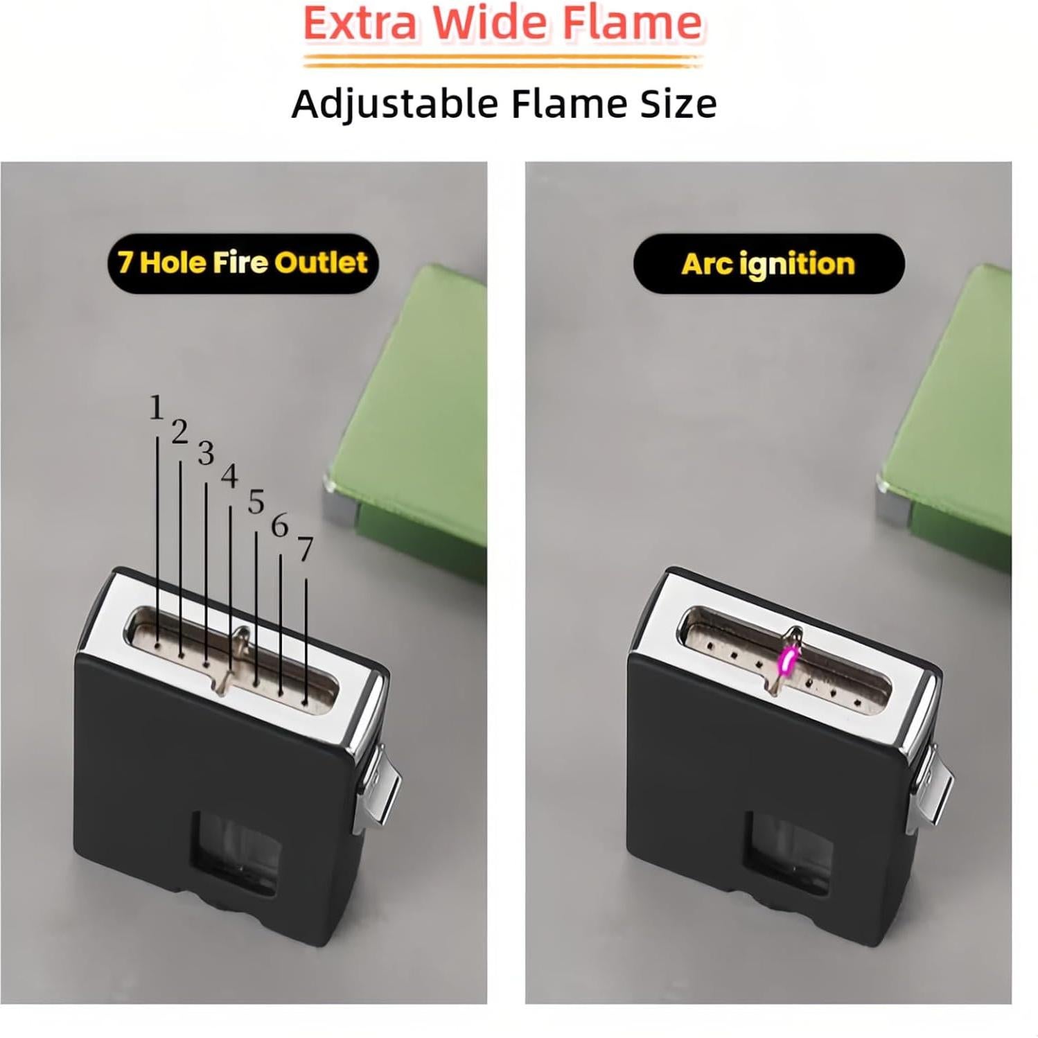 Encendedor Recargable NINSI Azul con Llama Ancha y Sensor de Gravedad