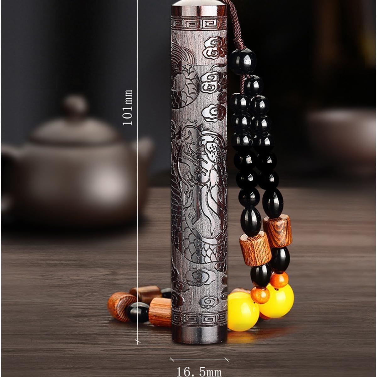 Encendedor eléctrico recargable Dhjovate de madera dragón