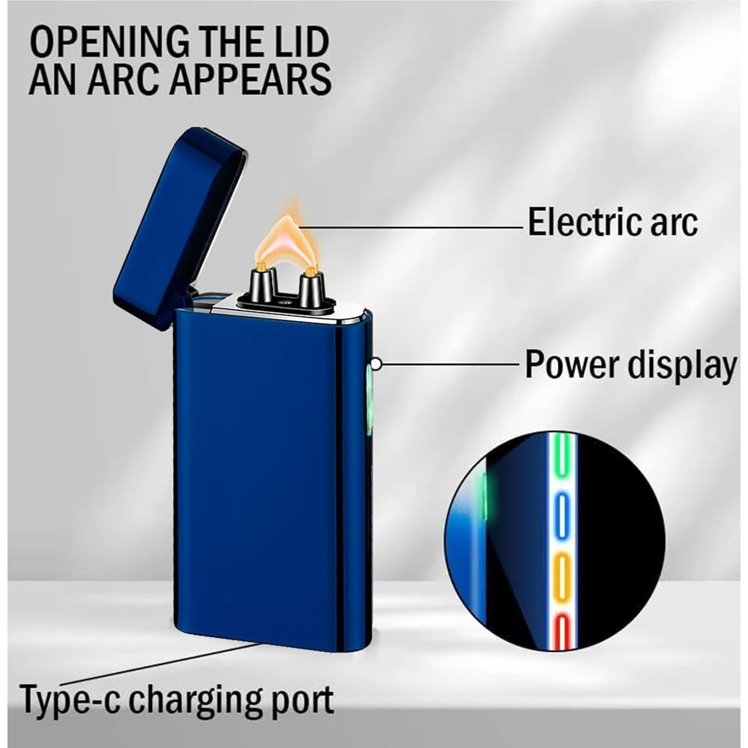 Encendedor Eléctrico Recargable Yaninkle con Llama Grande y USB