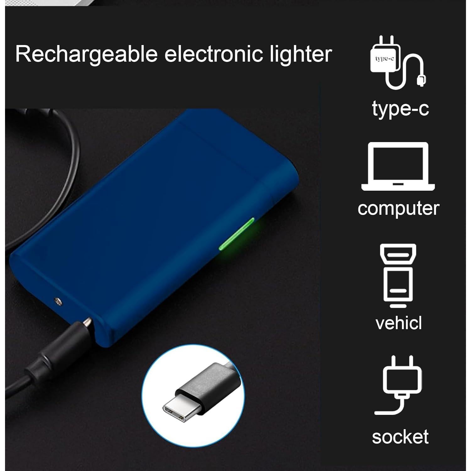 Encendedor Eléctrico Recargable Yaninkle con Llama Grande y USB