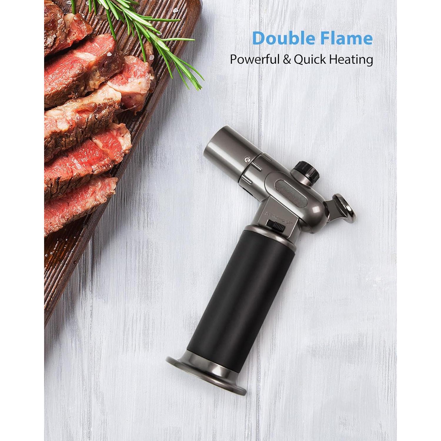 Soplete de Cocina RONXS Recargable Doble Llama Ajustable