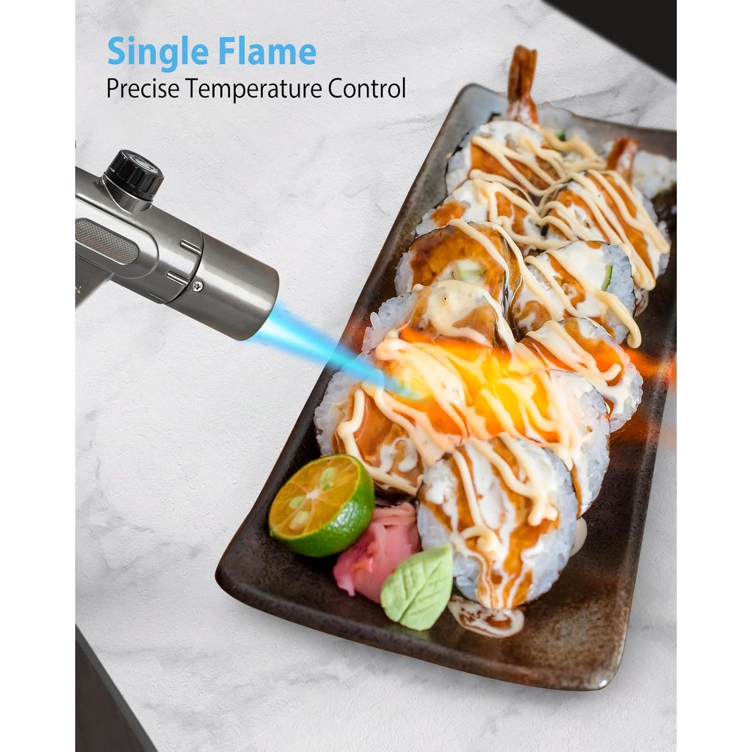 Soplete de Cocina RONXS Recargable Doble Llama Ajustable