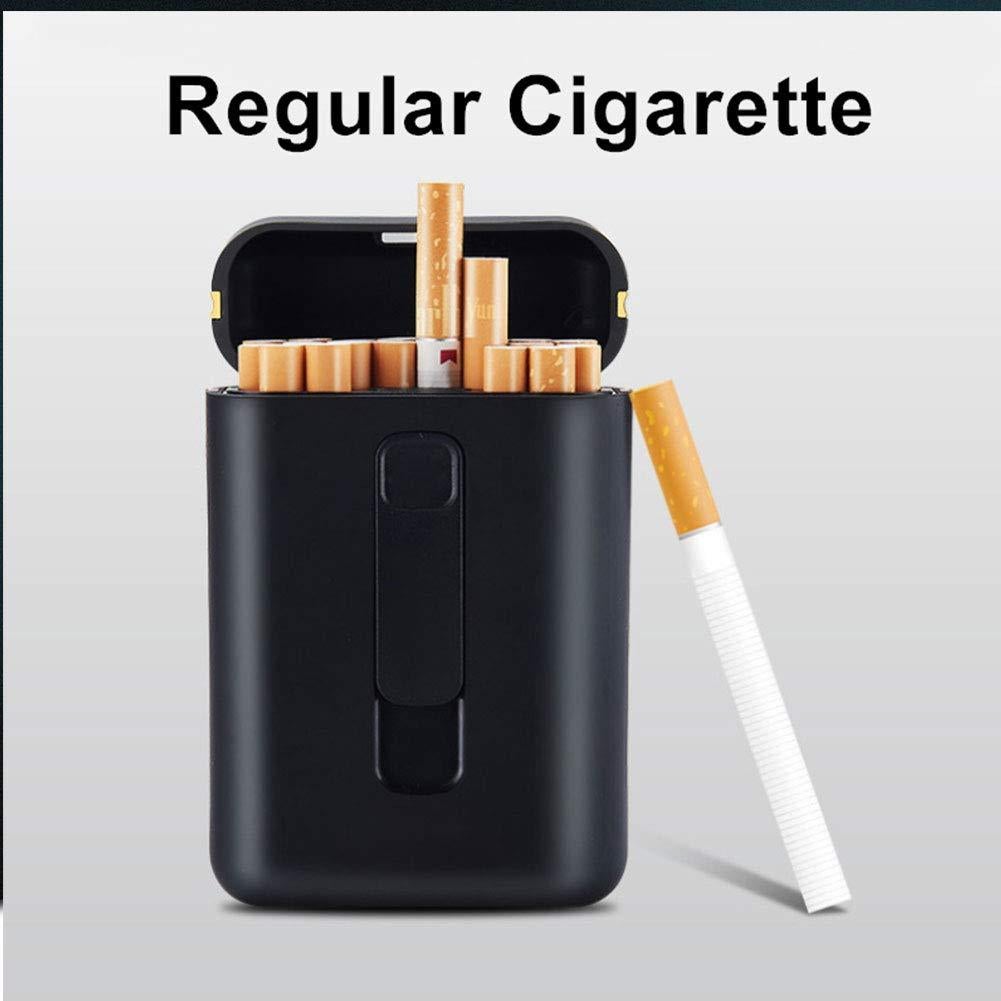 Estuche para Cigarrillos con Encendedor Eléctrico USB 2 en 1 Negro