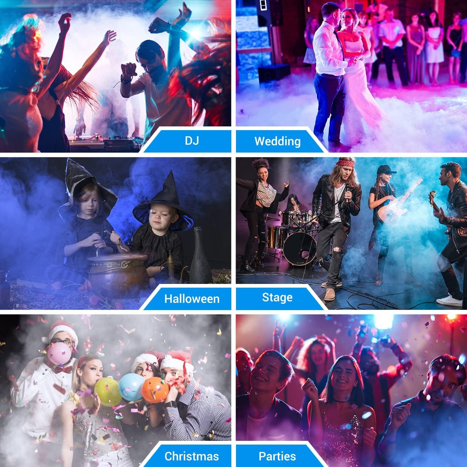 Máquina de Niebla Theefun 900W 2500 CFM 9 LEDs Control Remoto