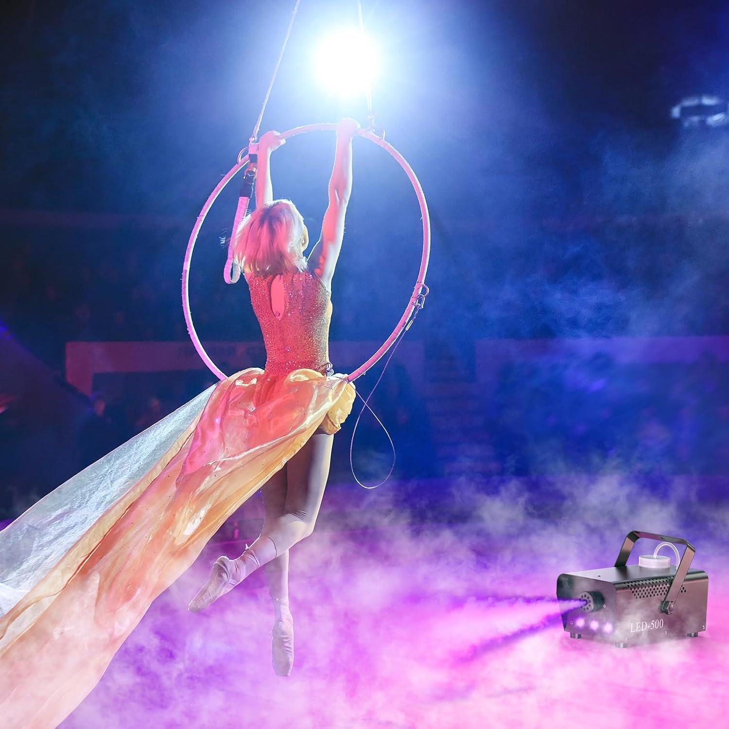 Máquina de Niebla 500W Oloaxolx con 14 Efectos LED y Control Remoto