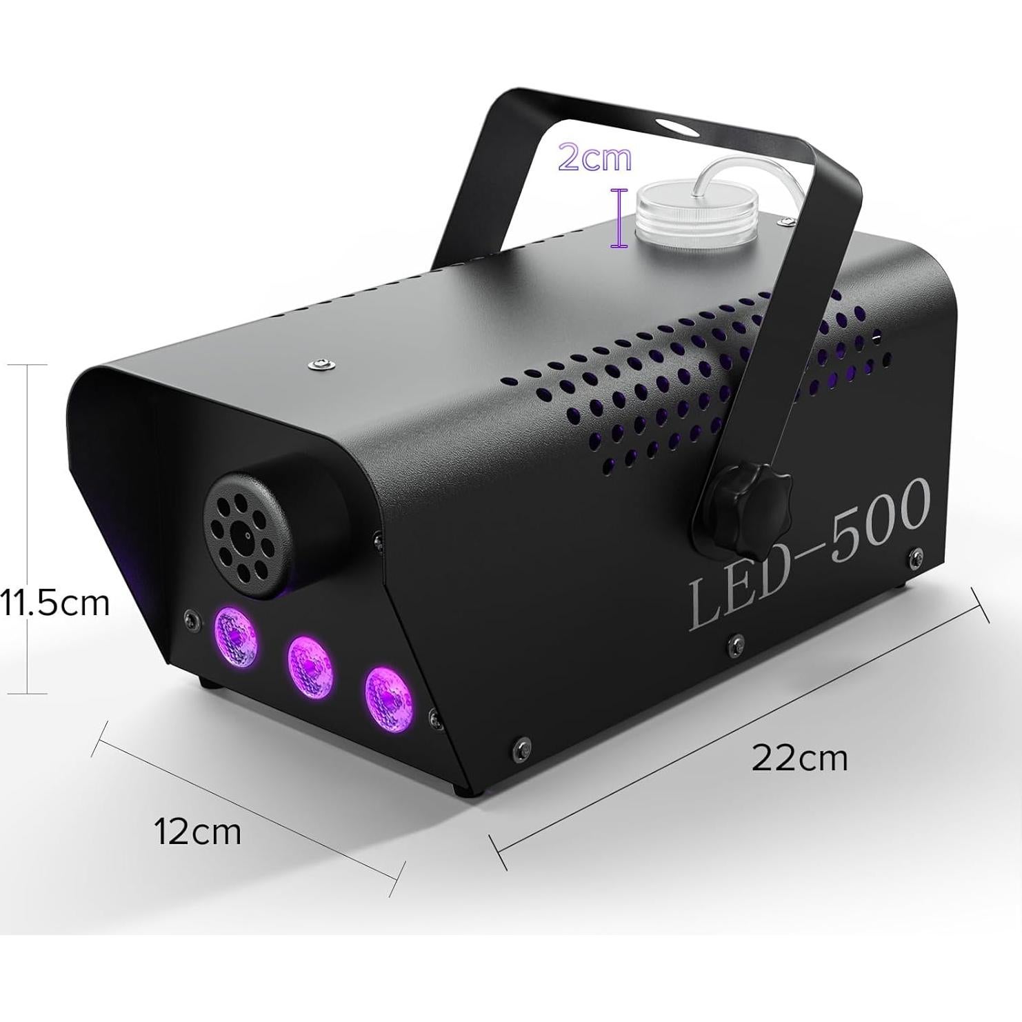 Máquina de Niebla 500W Oloaxolx con 14 Efectos LED y Control Remoto