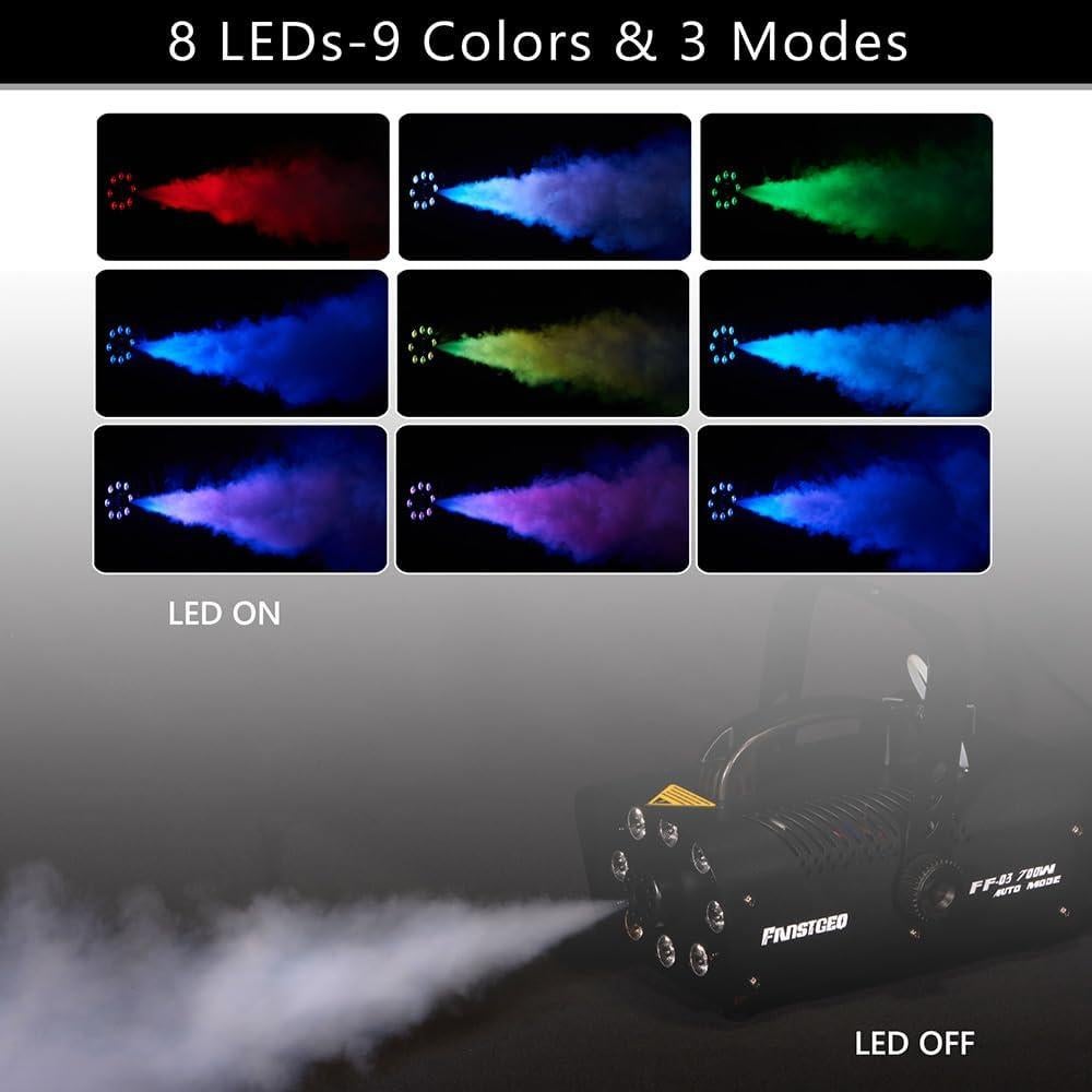Máquina de Niebla FANSTGEQ FF-03 con 8 Luces LED 700W
