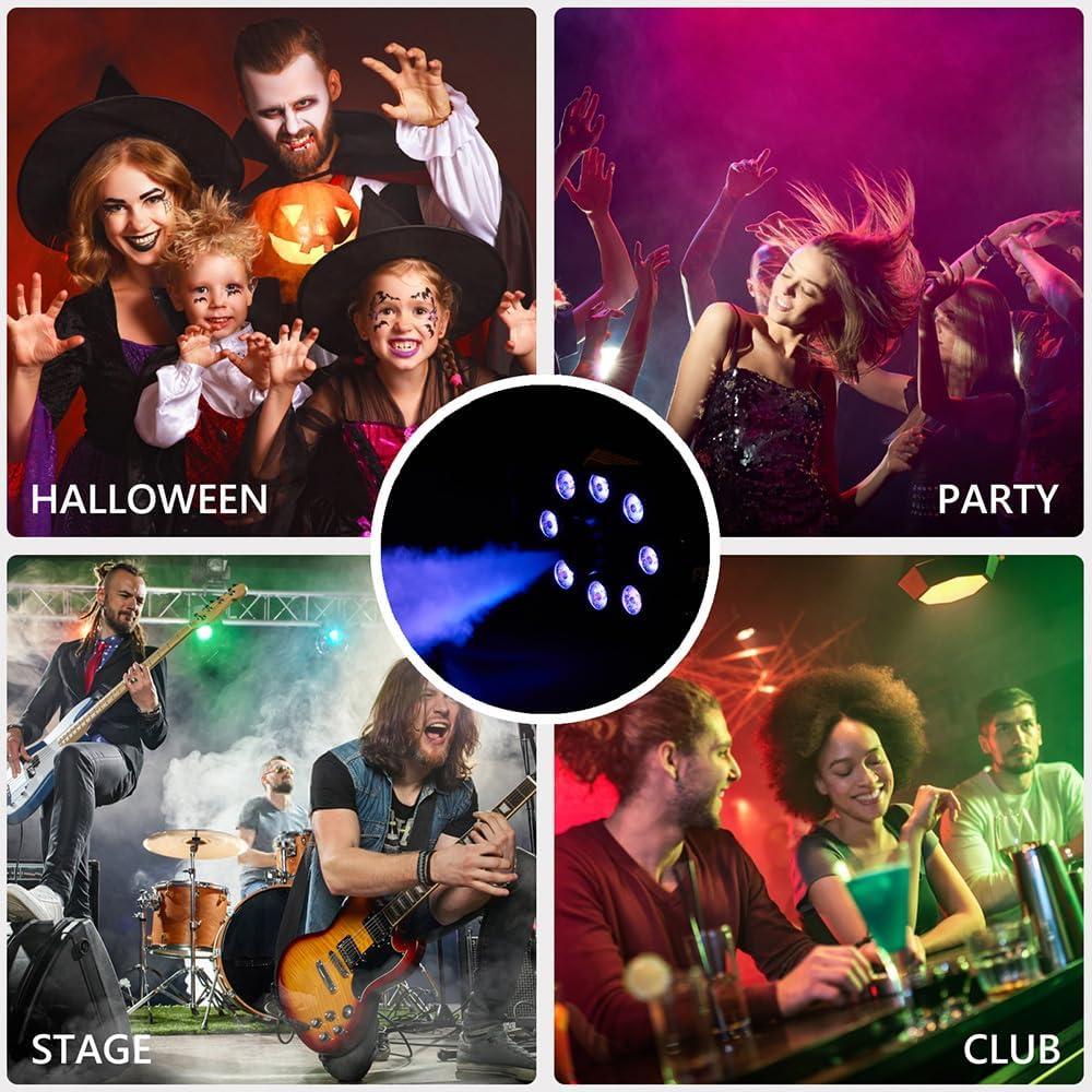 Máquina de Niebla FANSTGEQ FF-03 con 8 Luces LED 700W