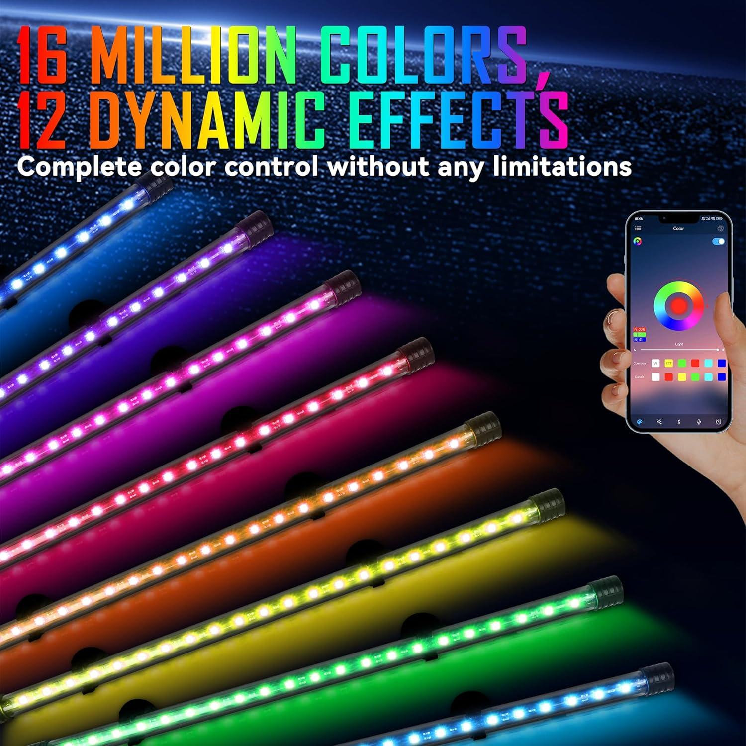 Luz LED de Acuario POZANKI 58.42 cm RGB Control App