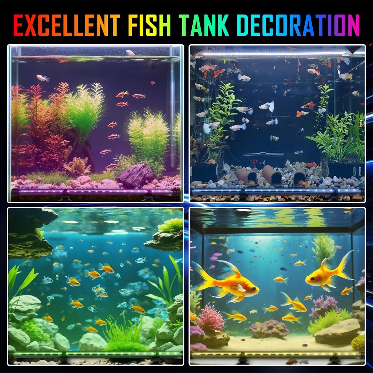 Luz LED de Acuario POZANKI 58.42 cm RGB Control App