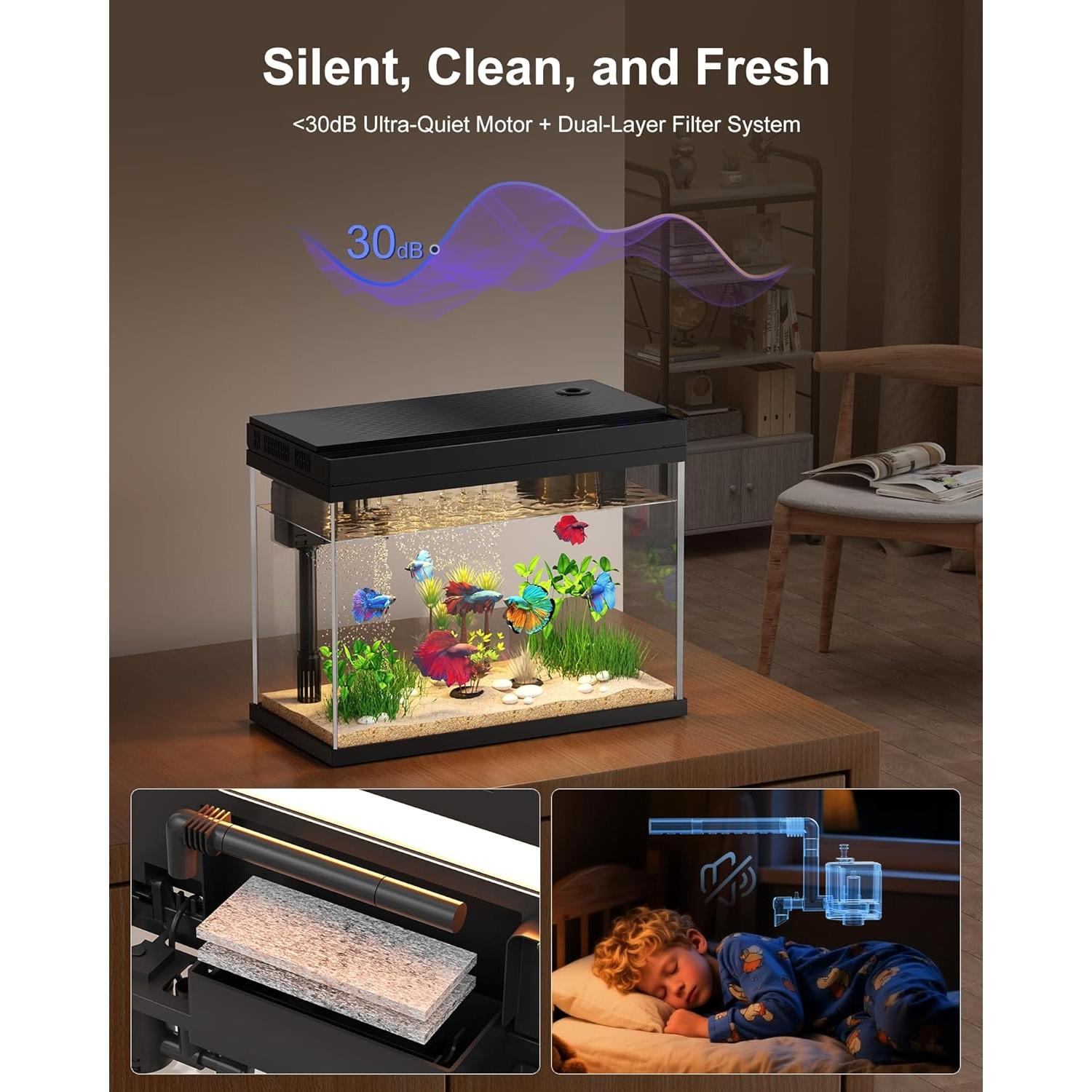 Acuario de escritorio 9L con humidificador SHENZHEN HD300