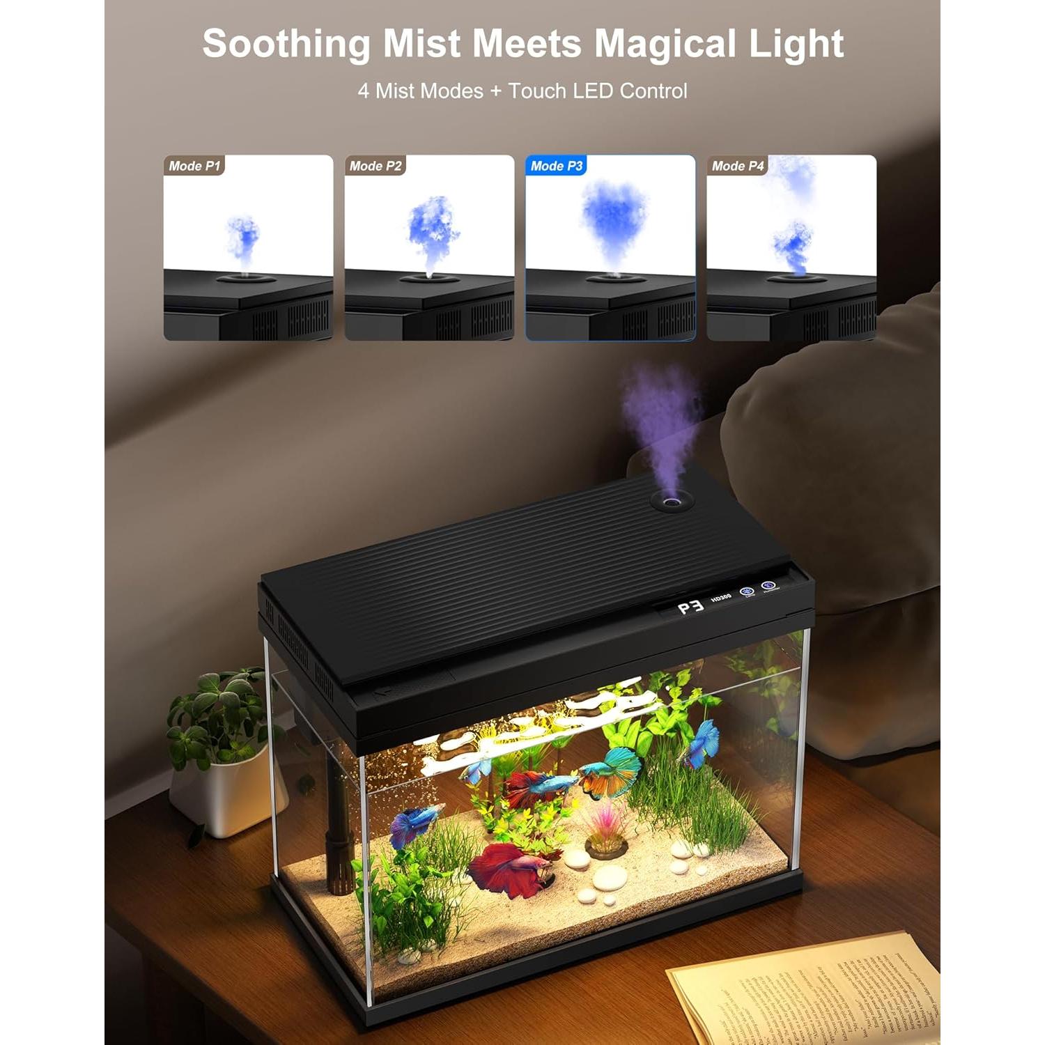 Acuario de escritorio 9L con humidificador SHENZHEN HD300