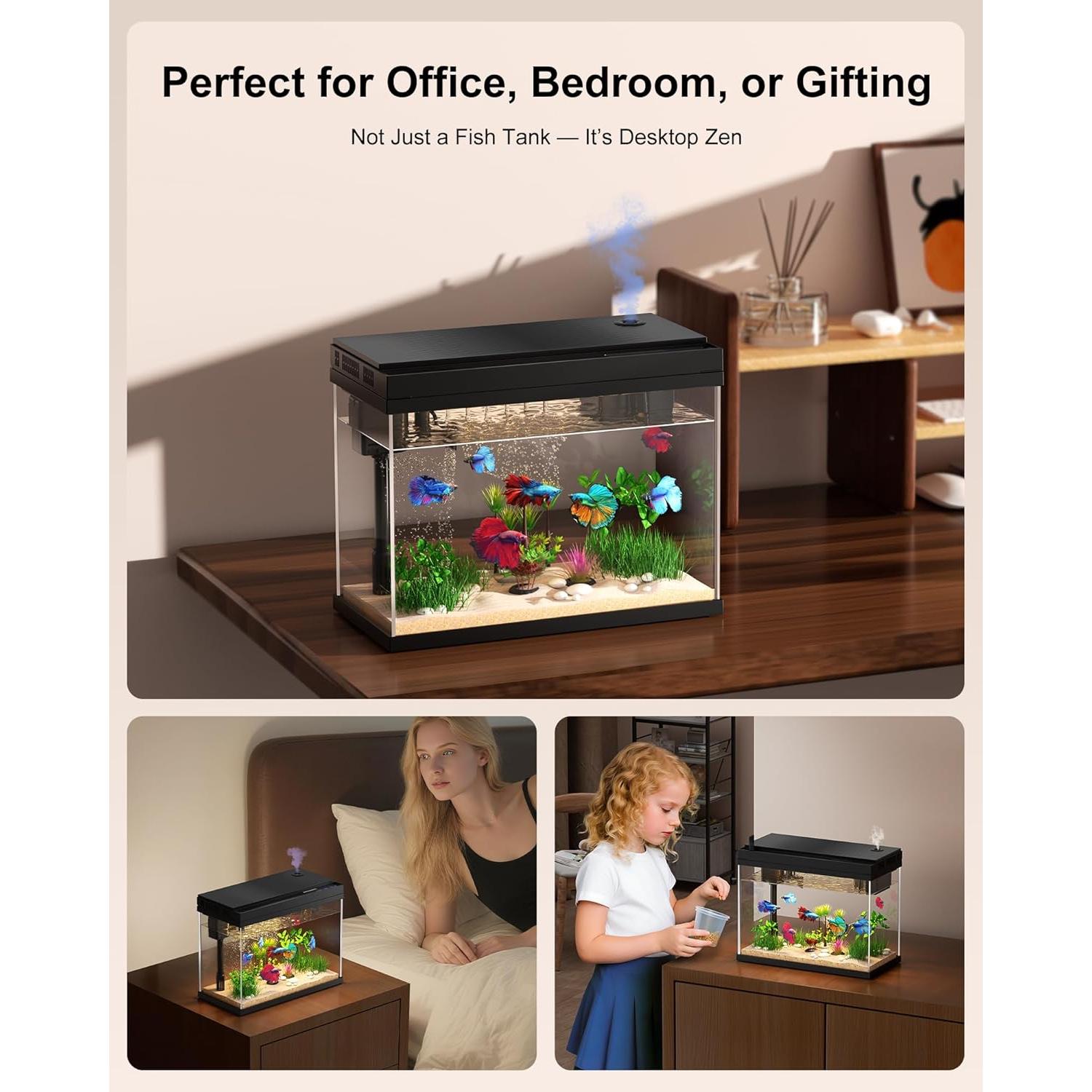 Acuario de escritorio 9L con humidificador SHENZHEN HD300