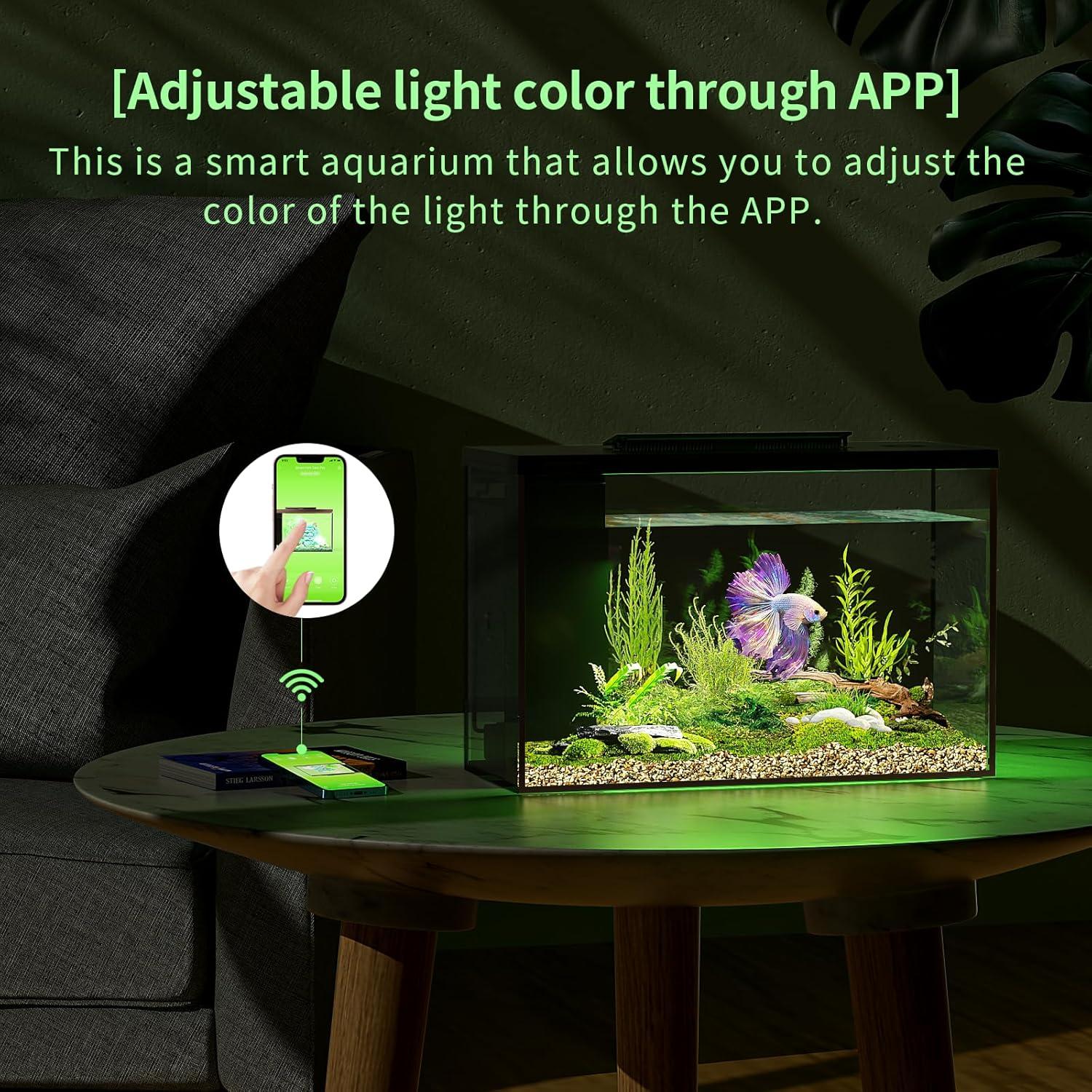 Acuario inteligente ERAARK 18.9L autolimpiante con luz LED