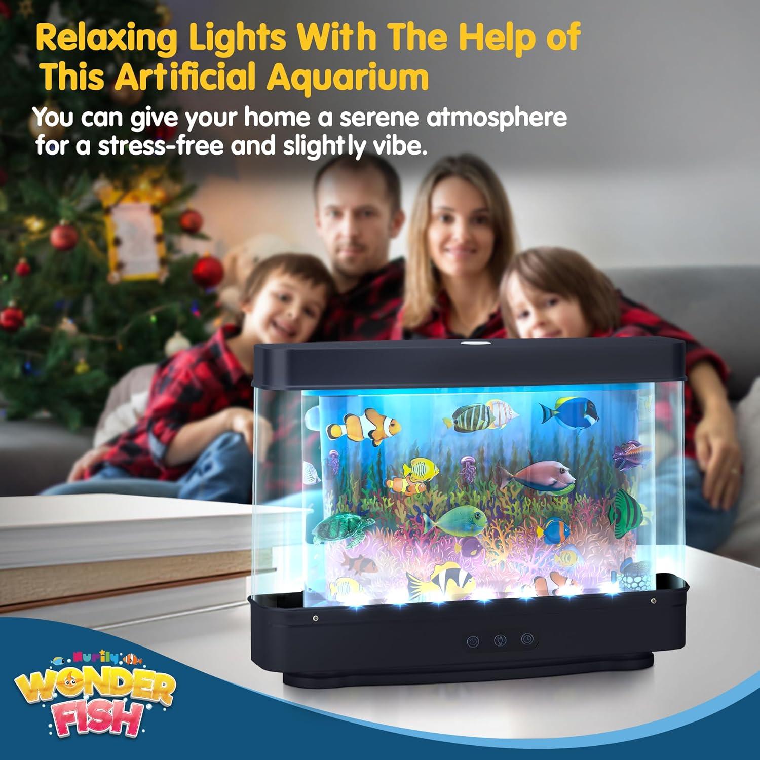 Acuario Virtual de Peces Artificiales Nurily con Temporizador 2H/6H