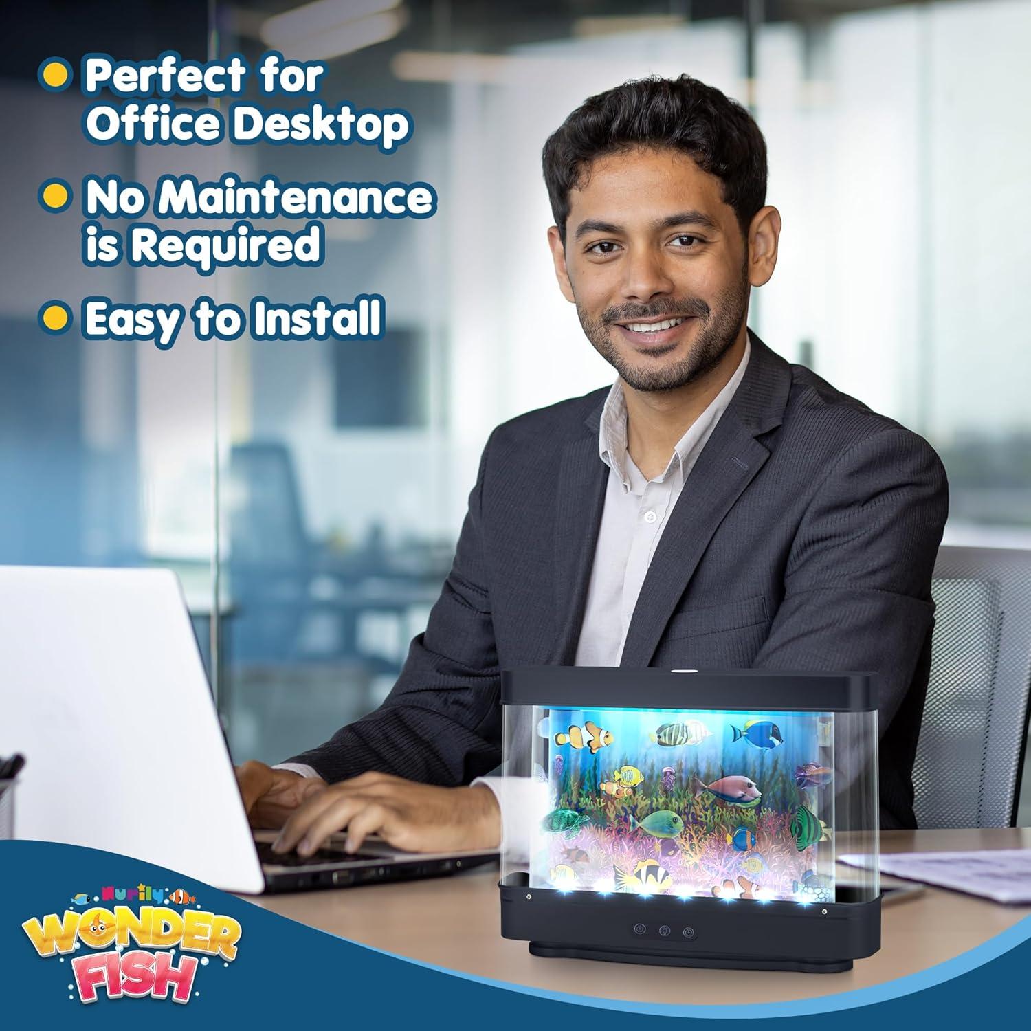 Acuario Virtual de Peces Artificiales Nurily con Temporizador 2H/6H