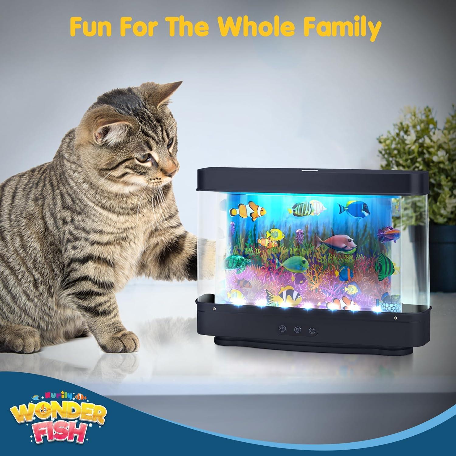 Acuario Virtual de Peces Artificiales Nurily con Temporizador 2H/6H