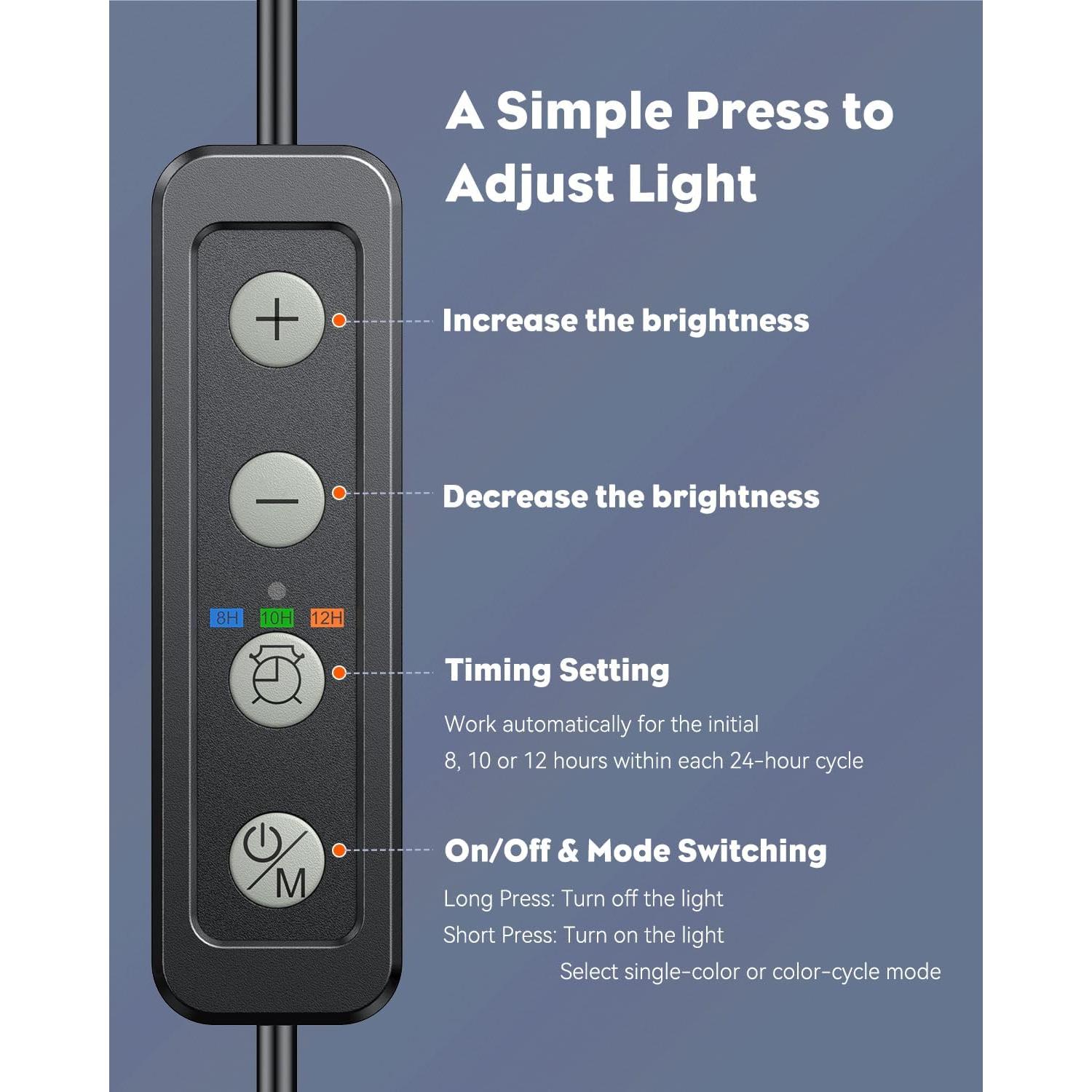 Luz LED Acuática Pawfly 30.48 cm 11 W RGB IPX8 para Acuarios