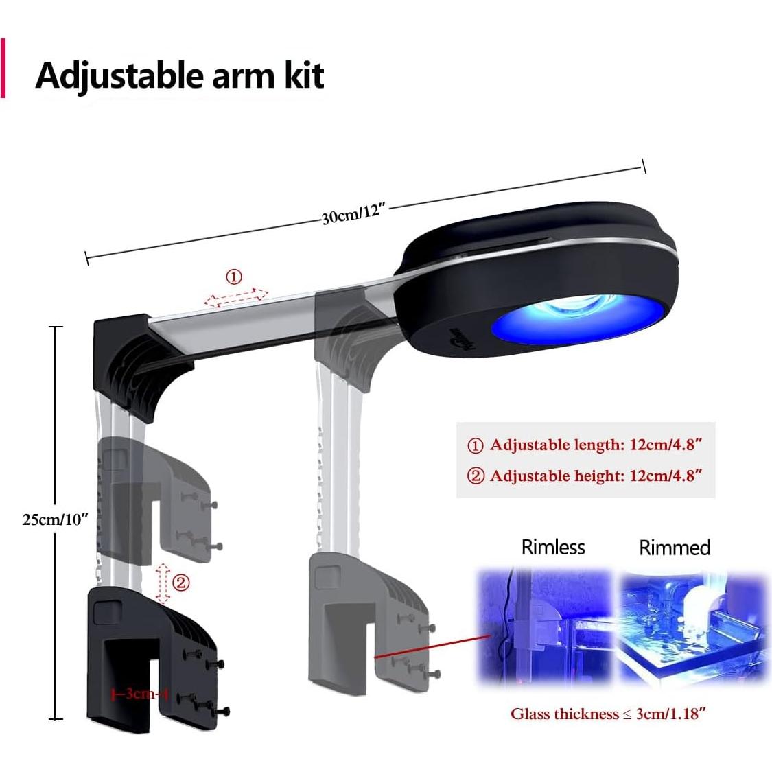 Luz LED de Acuario PopBloom RL60 WiFi Programable 14x3.6cm