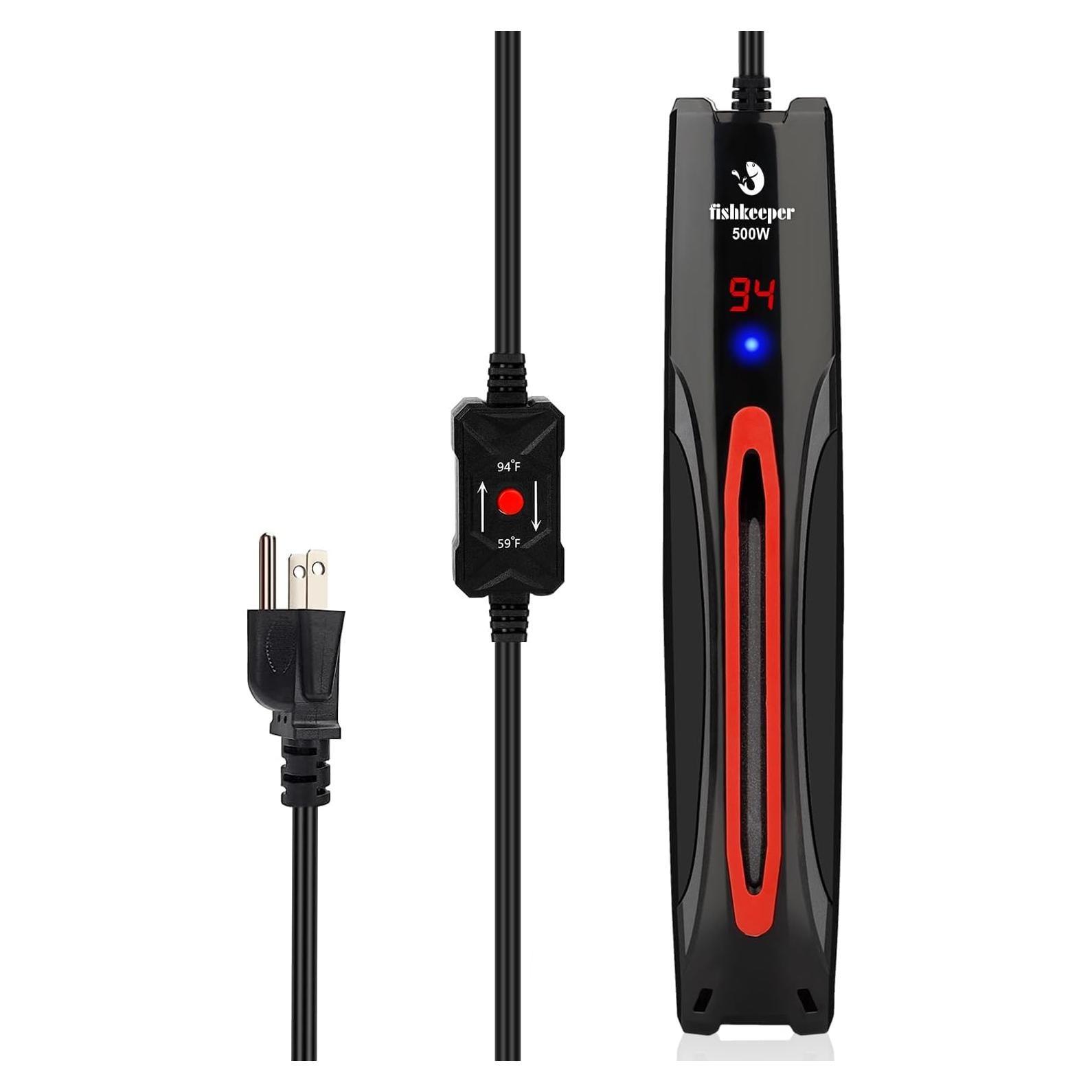 Calentador de Acuario Sumergible Fishkeeper 500W para 250-450L