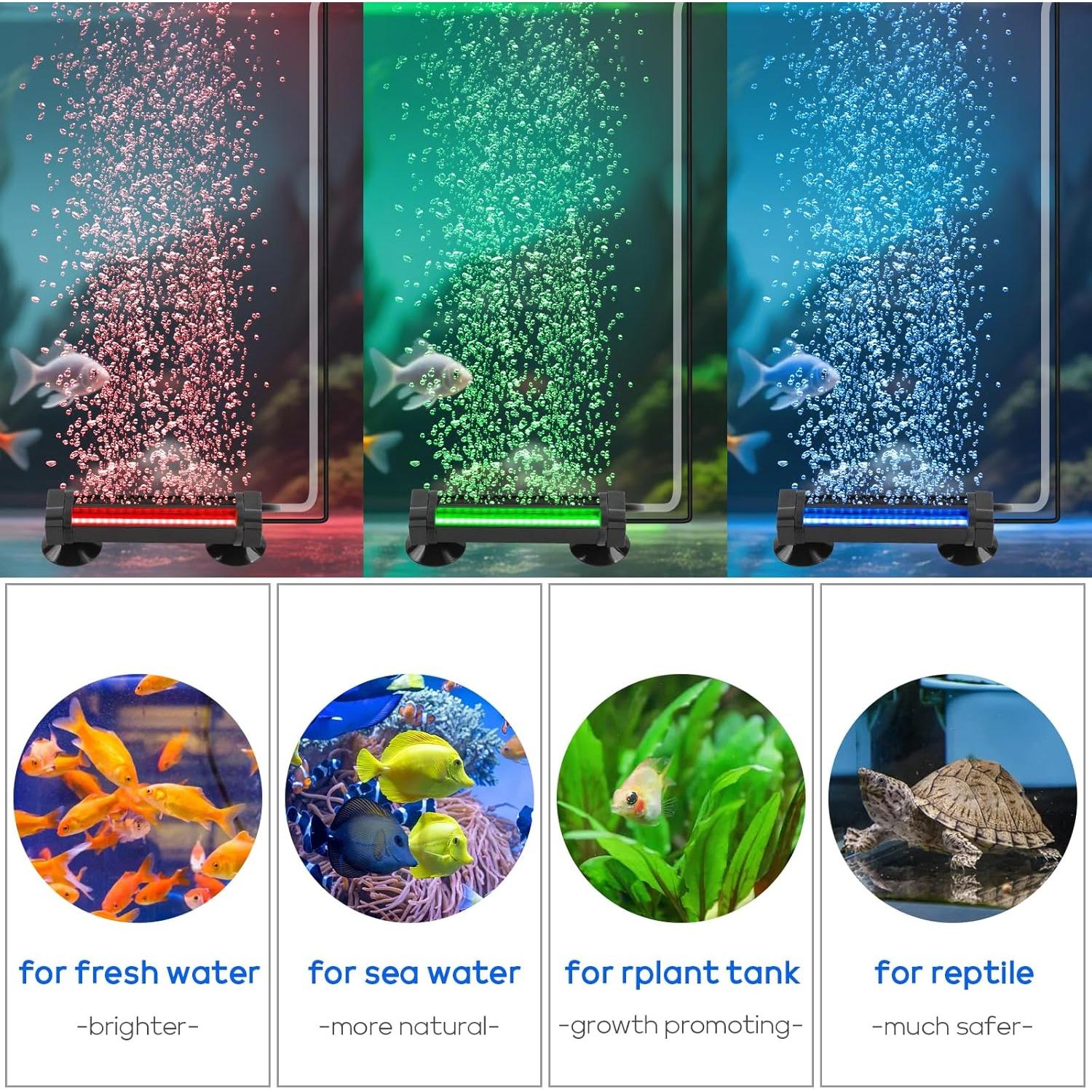 Luz de Burbujeador Acuario SZMiNiLED 2-en-1 RGB Control Remoto