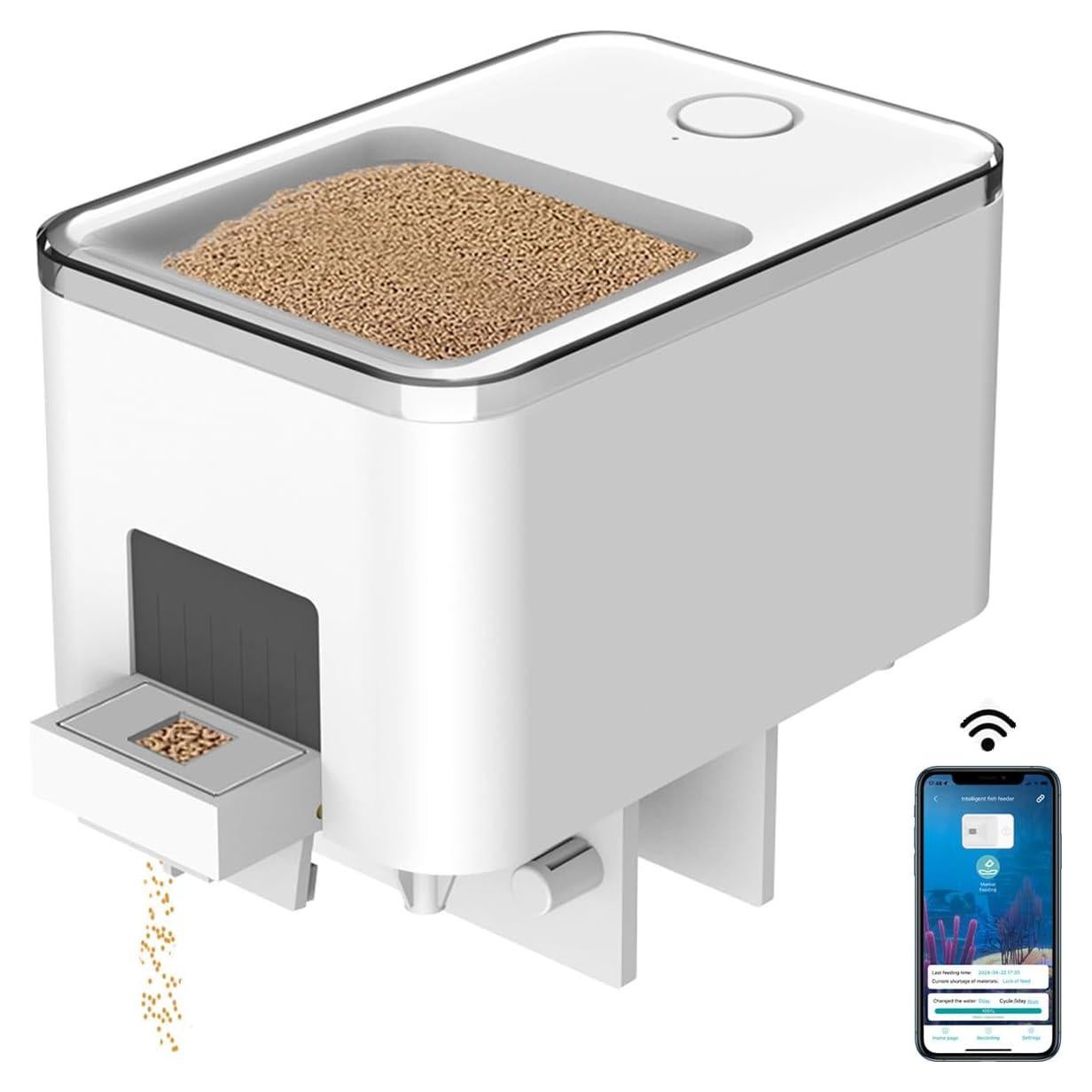 Comedero Automático WiFi VSON para Peces 450ml USB