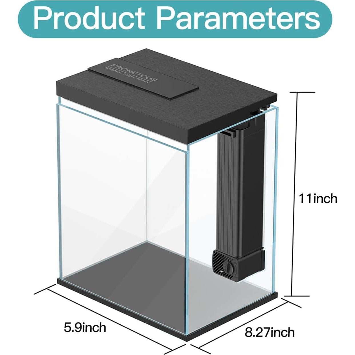 Kit Acuario Betta Pronetcus 7.57L con Calentador y Filtro