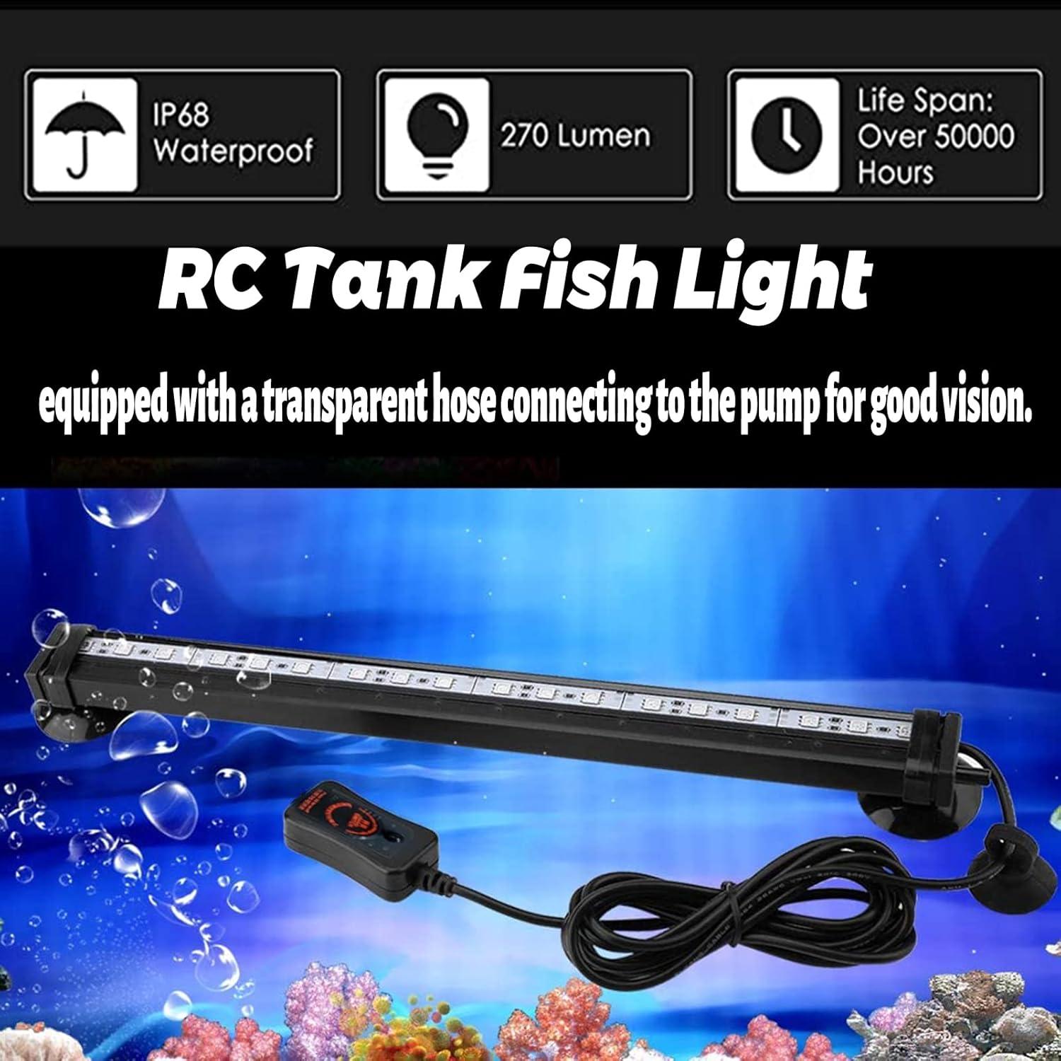 Luz LED Subacuática HCDMRE 52cm RGB para Acuario