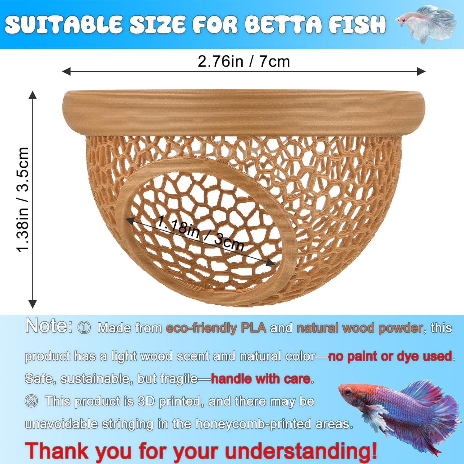 Escondite Flotante para Betta Sicutoz - Cueva y Hamaca 6.8cm