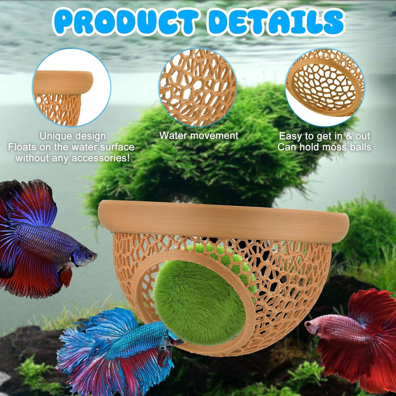 Escondite Flotante para Betta Sicutoz - Cueva y Hamaca 6.8cm