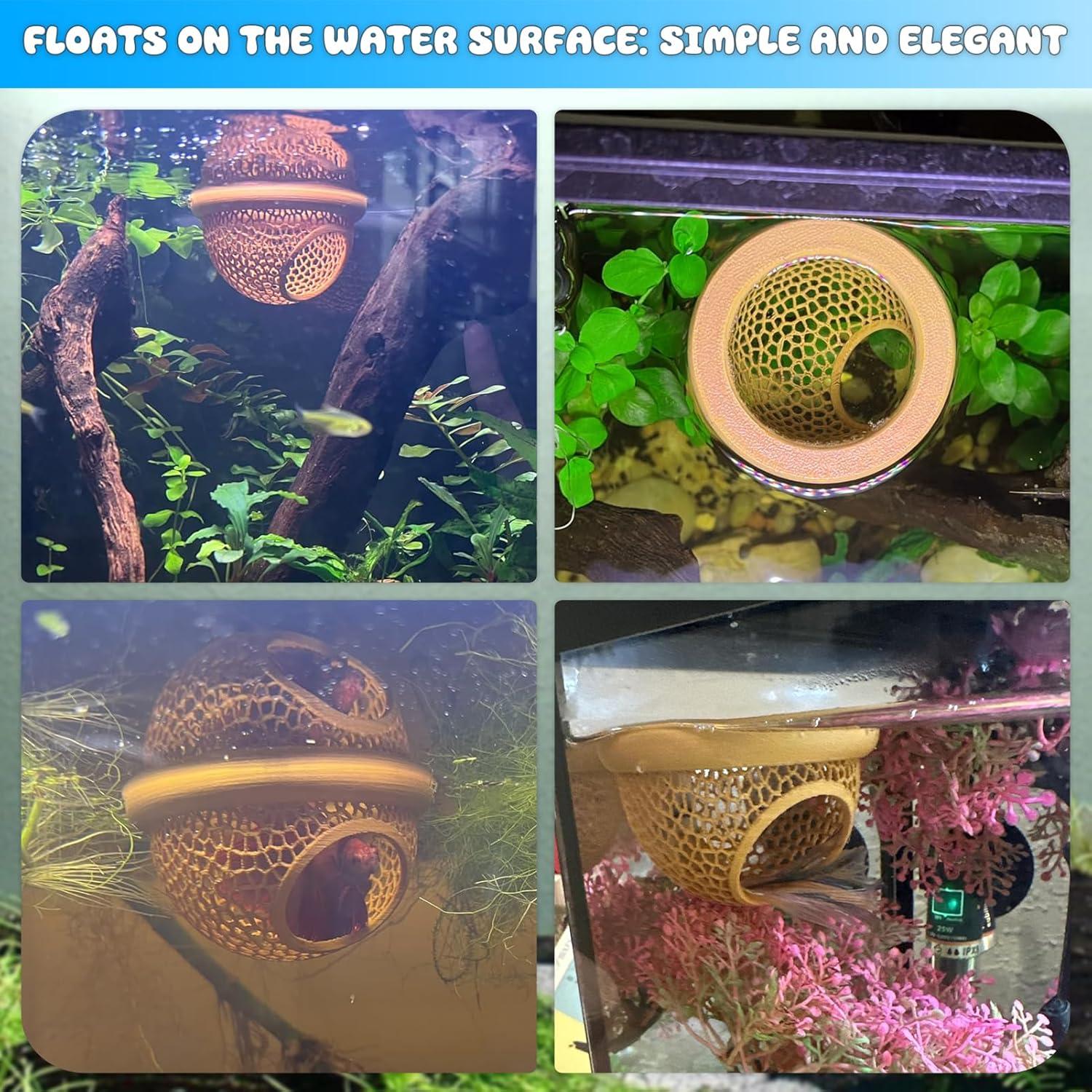 Escondite Flotante para Betta Sicutoz - Cueva y Hamaca 6.8cm