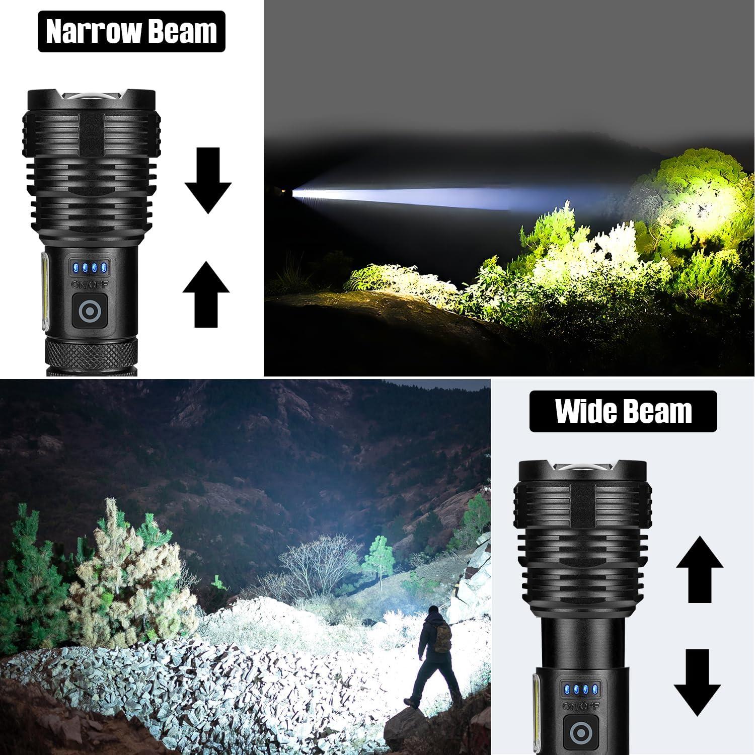 Linterna LED Recargable BERCOL 99,000 Lúmenes IPX7 2 Piezas