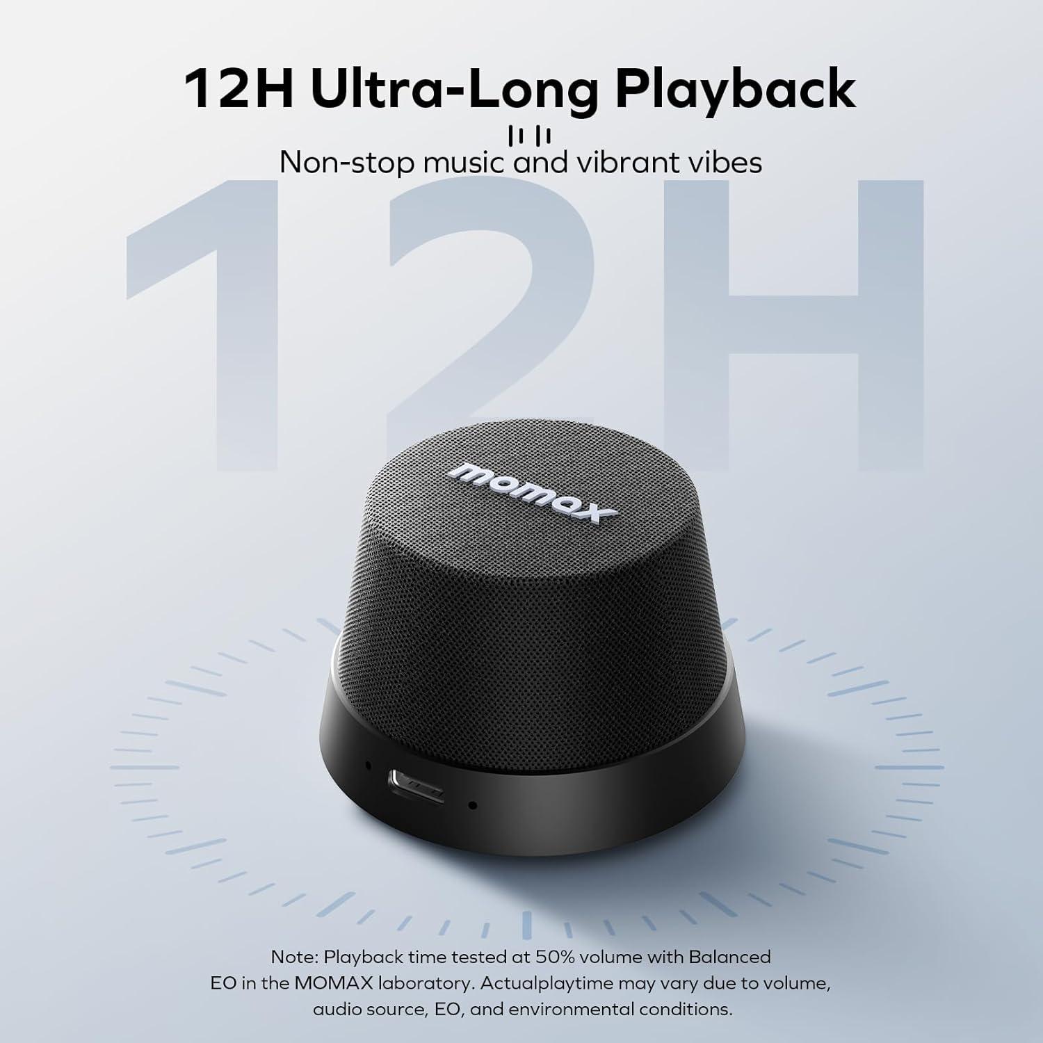 Altavoz Bluetooth Portátil Impermeable MOMAX - 12h de Batería