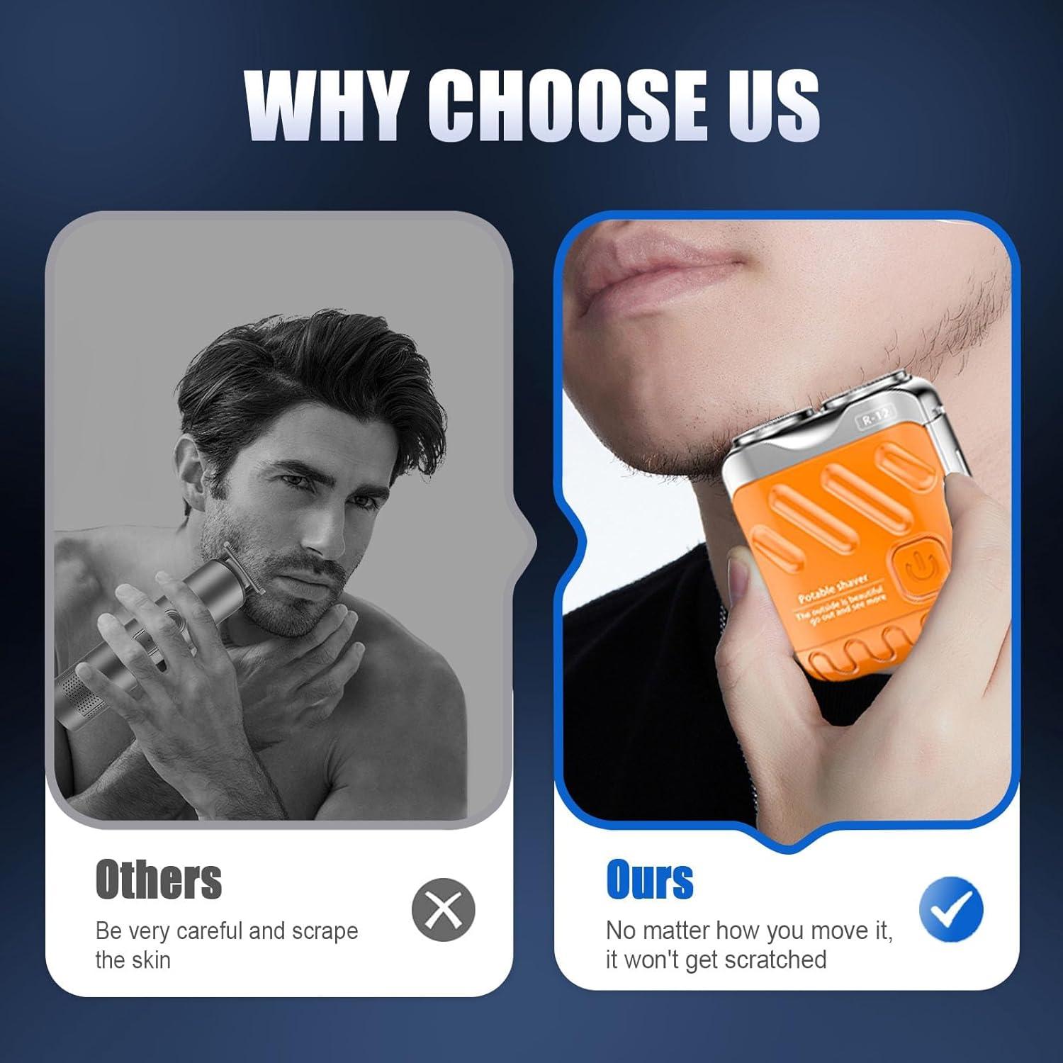 Afeitadora Eléctrica Portátil EYDHCN Azul IPX7 Húmedo/Seco