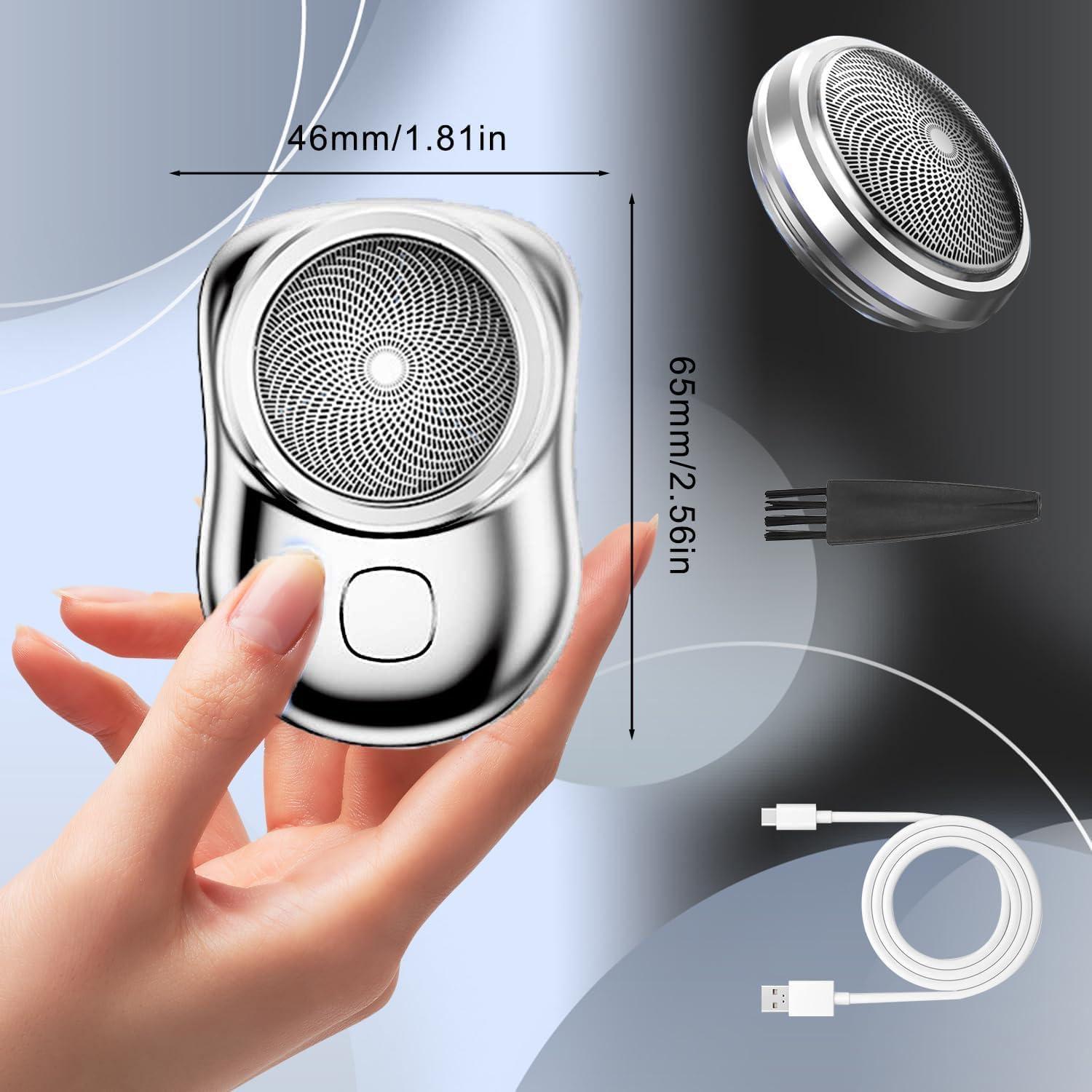 Afeitadora Eléctrica Portátil ZHENPIS Mini 4.6x6.5cm Negra