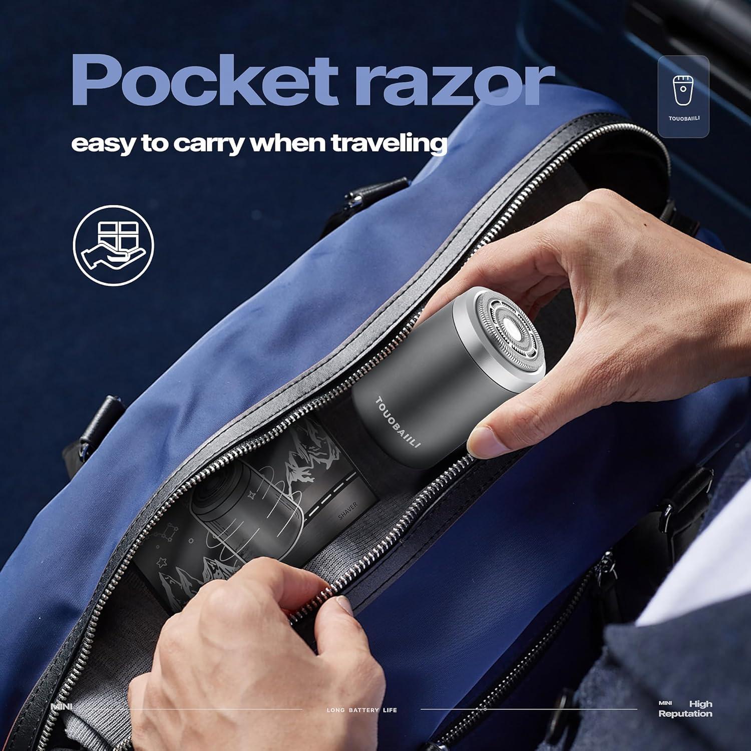 Afeitadora eléctrica Touobaiili Mini T01 a prueba de agua IPX7