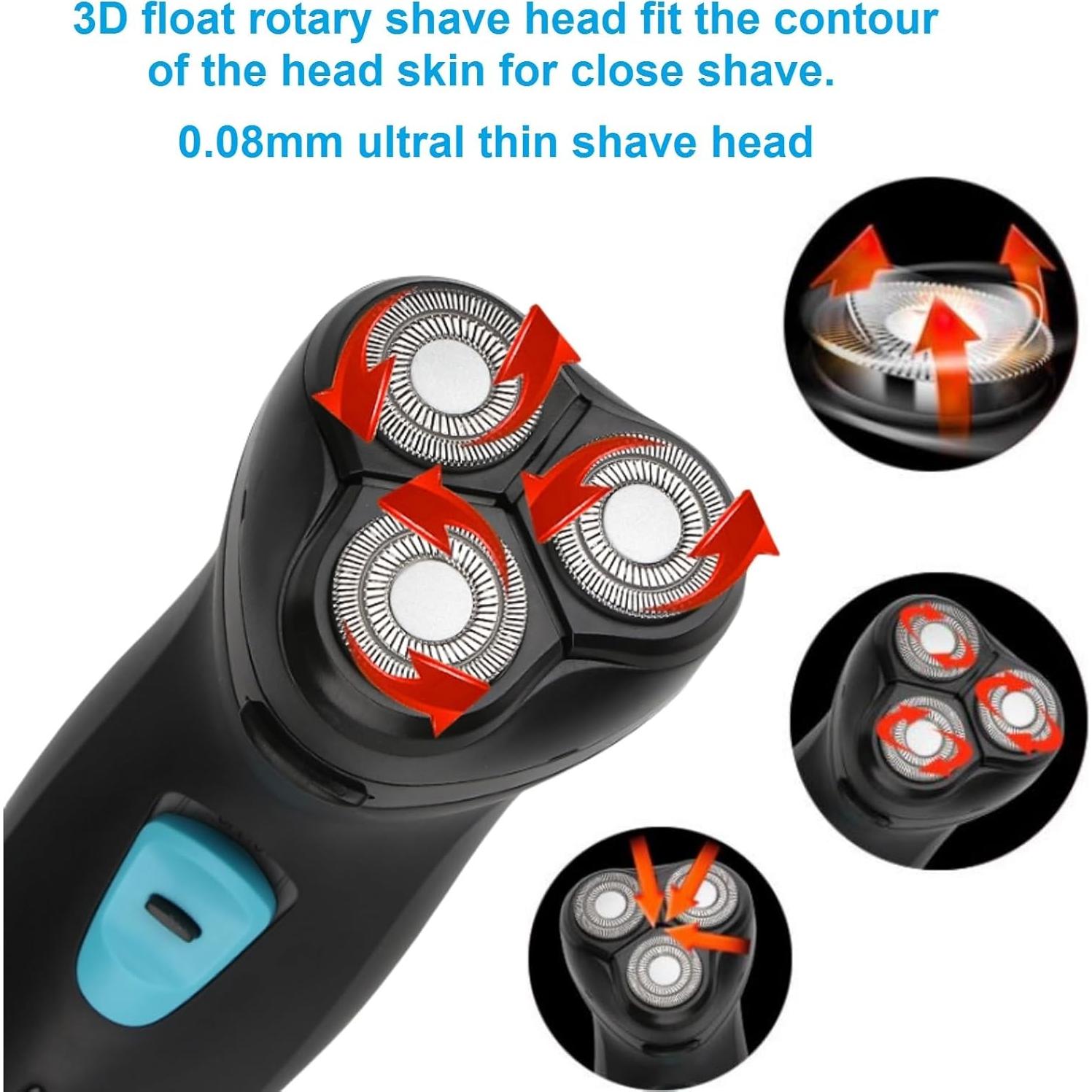 Afeitadora Eléctrica con Cable VSTSERIES VST-014 12W 3D Flotante