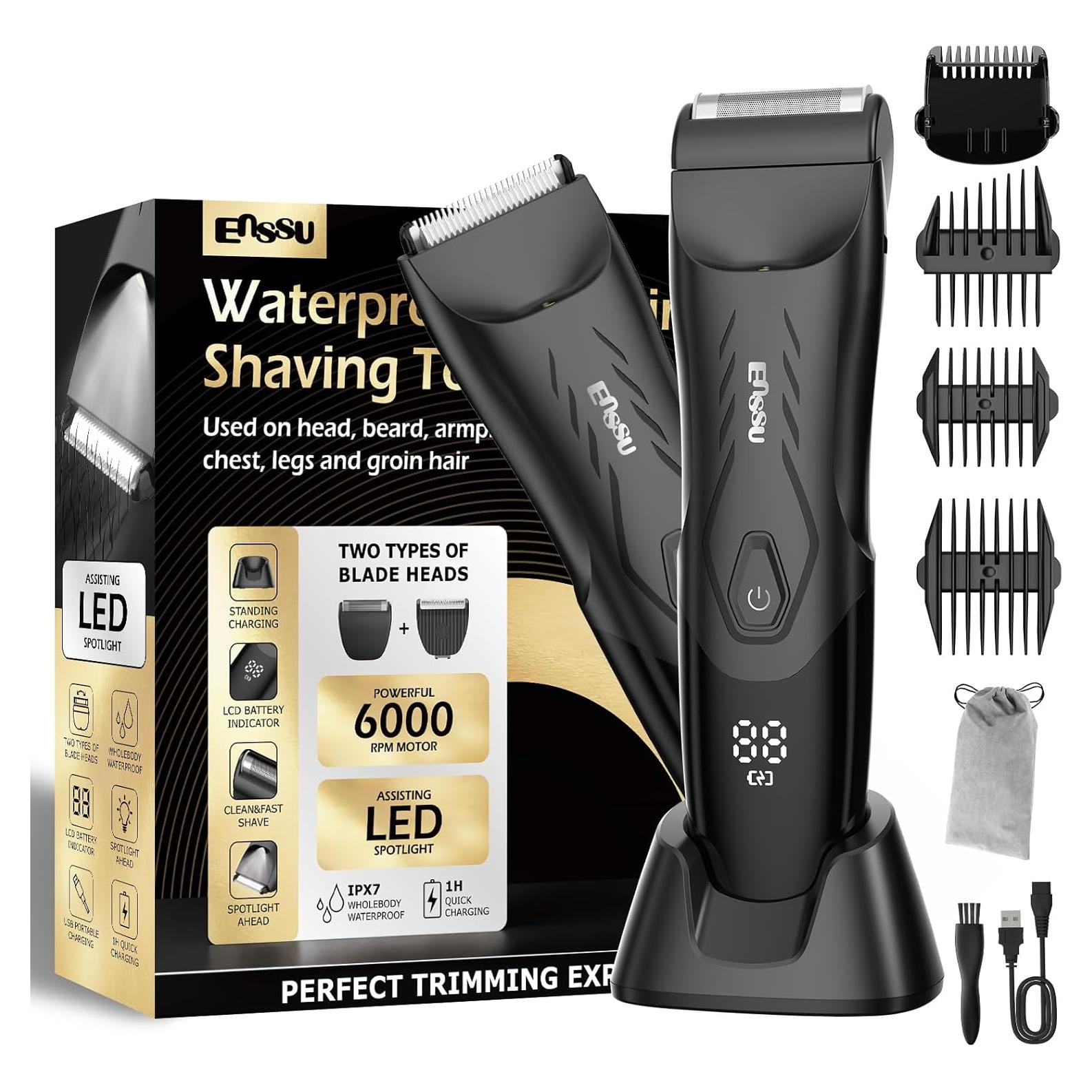 Recortadora de Vello Corporal 2 en 1 ENSSU con Luz LED