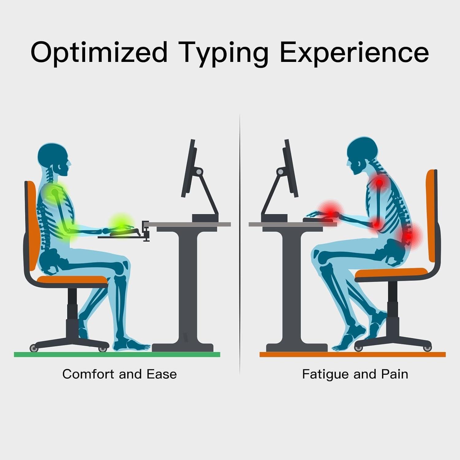 Bandeja de Teclado Ergonómica XTRIKE ME KBTR-001-BK Ajustable