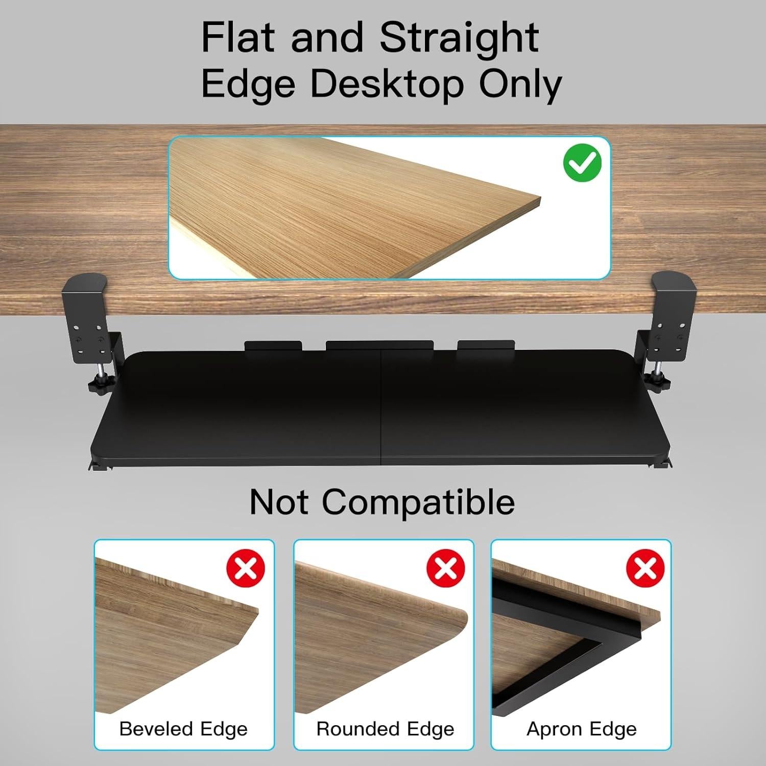 Bandeja de Teclado Ergonómica XTRIKE ME KBTR-001-BK Ajustable