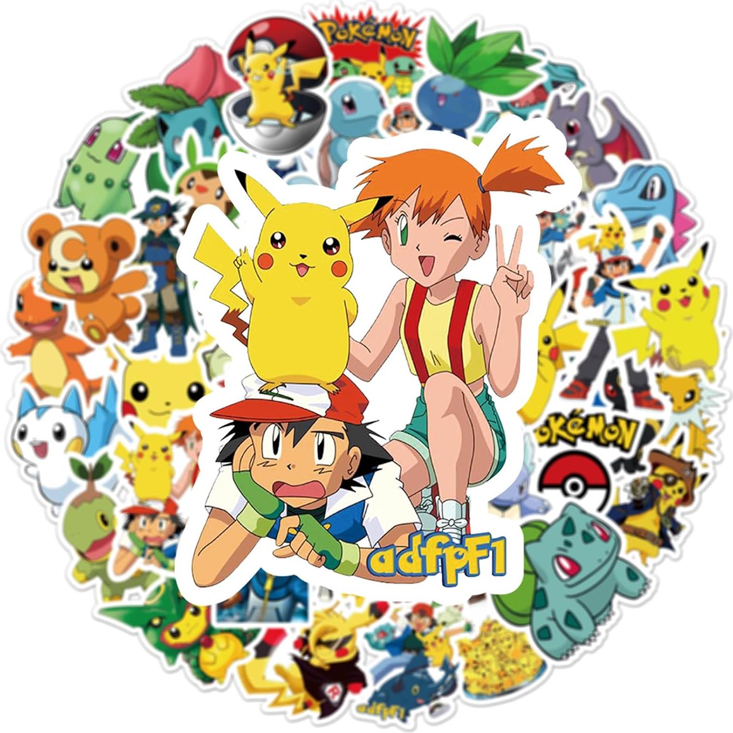 50 Calcomanías de Pokemon RUBANG Impermeables para Laptop y Bicicleta