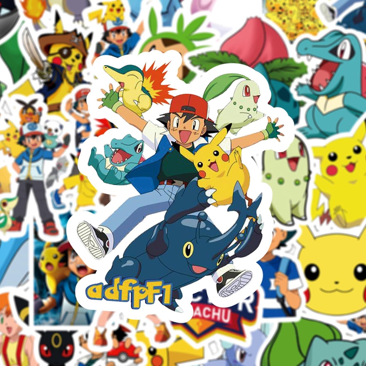 50 Calcomanías de Pokemon RUBANG Impermeables para Laptop y Bicicleta