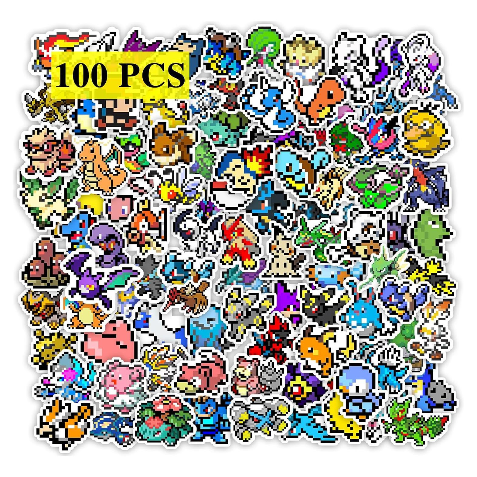 Pegatinas Retro de Videojuegos Pounchi - 100 Pcs PVC Pixel