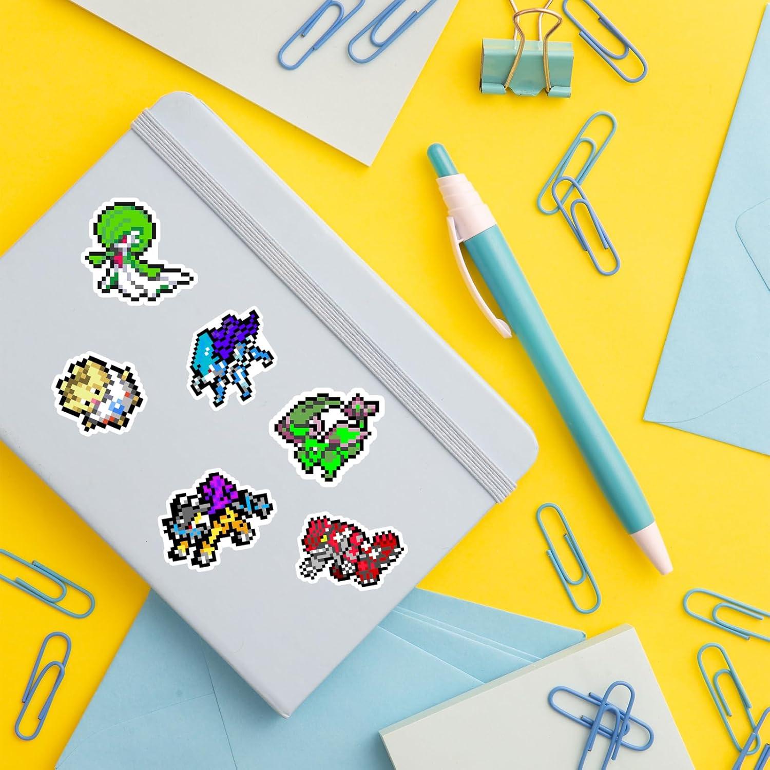 Pegatinas Retro de Videojuegos Pounchi - 100 Pcs PVC Pixel