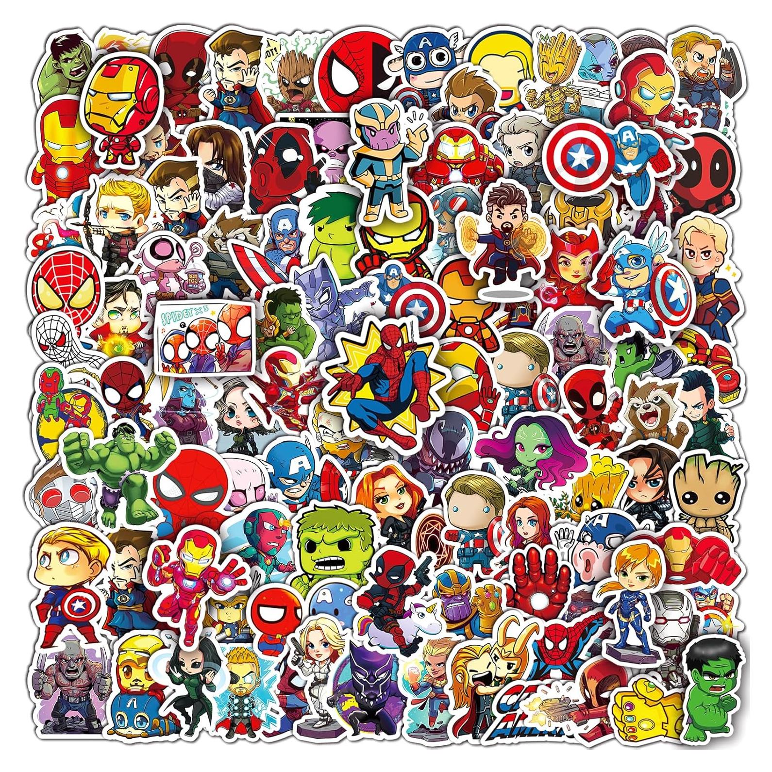 200 Pegatinas de Superhéroes DeaDamHaDa para Laptop y Botellas