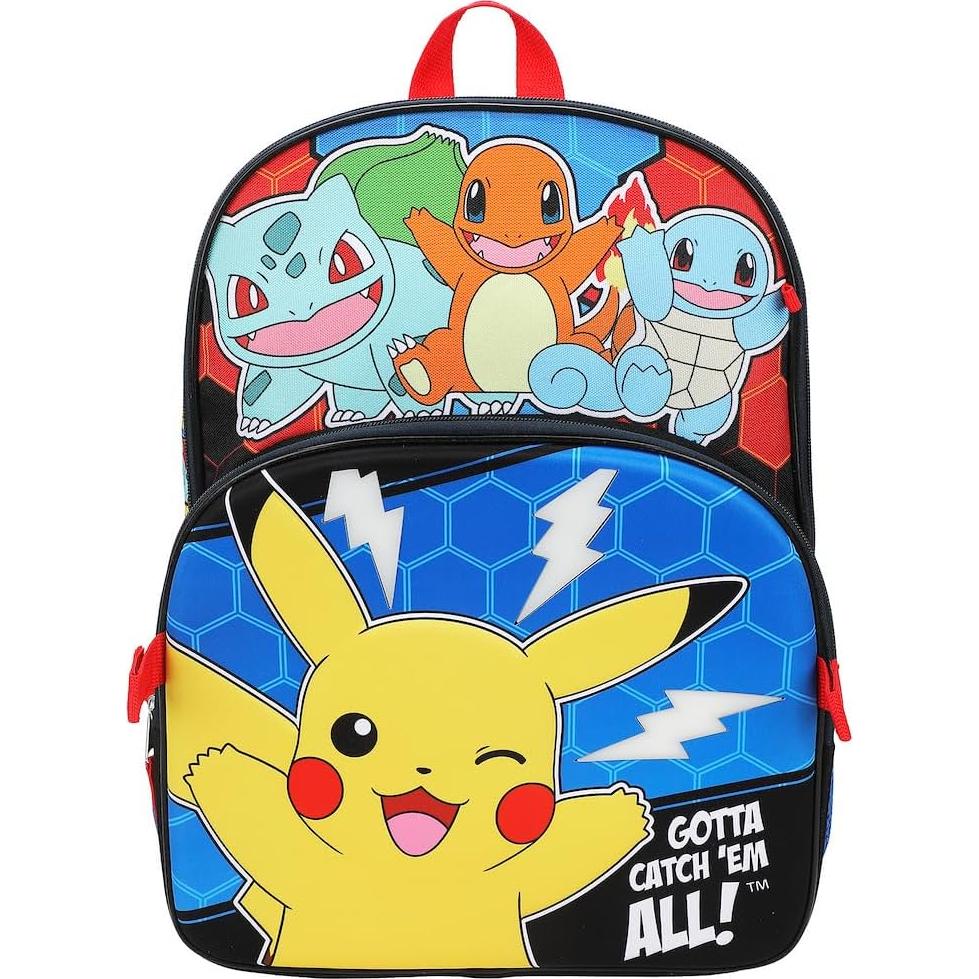 Mochila Pokémon 5 Piezas Bioworld 40.64 cm Charmander Squirtle