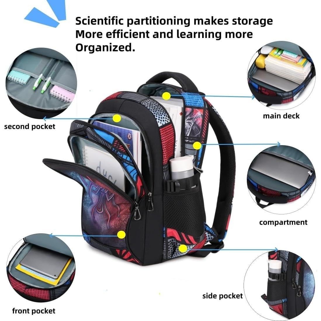 Mochila Escolar Lmwzh Impermeable 46x32x20 cm para Niños